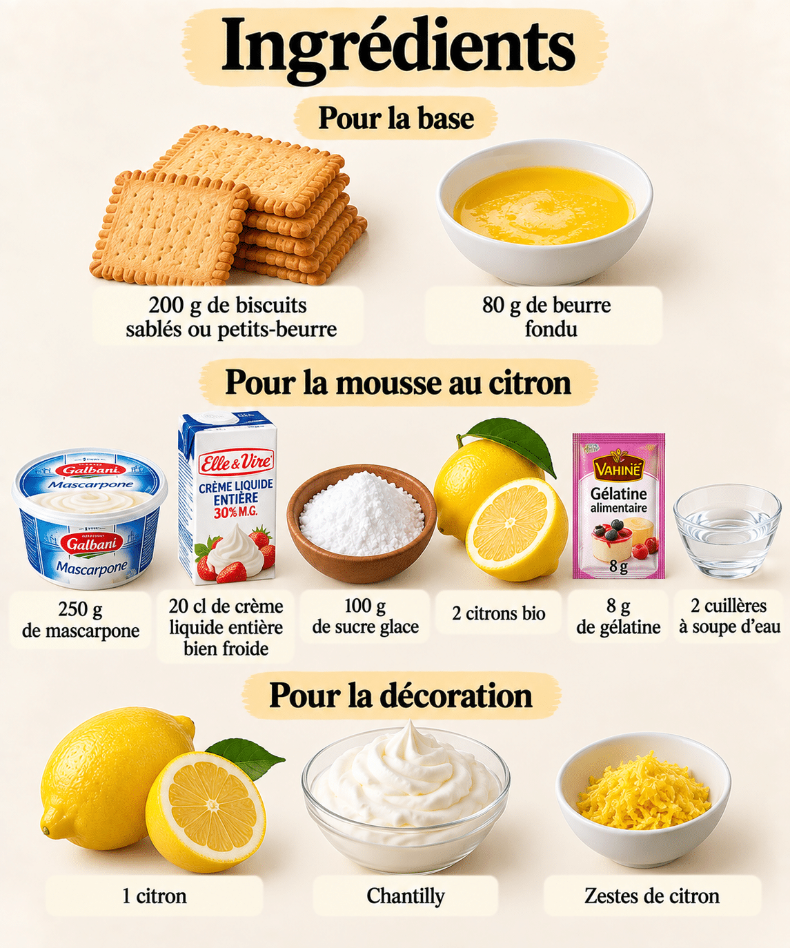 Guide de Préparation : Tarte Mousse au Citron Sans Cuisson : un dessert frais, léger et ultra crémeux
