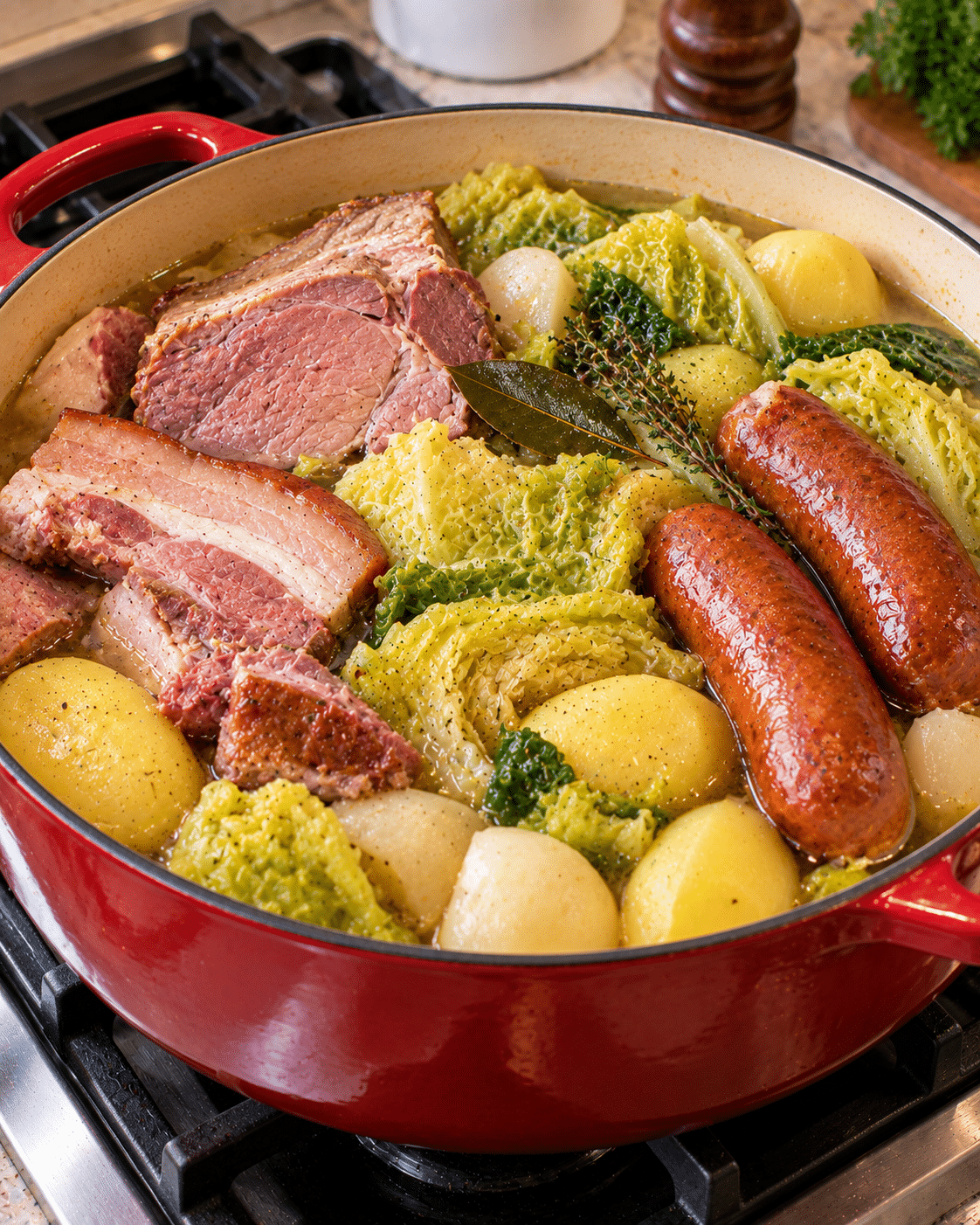 Potée lorraine généreuse et fumée
