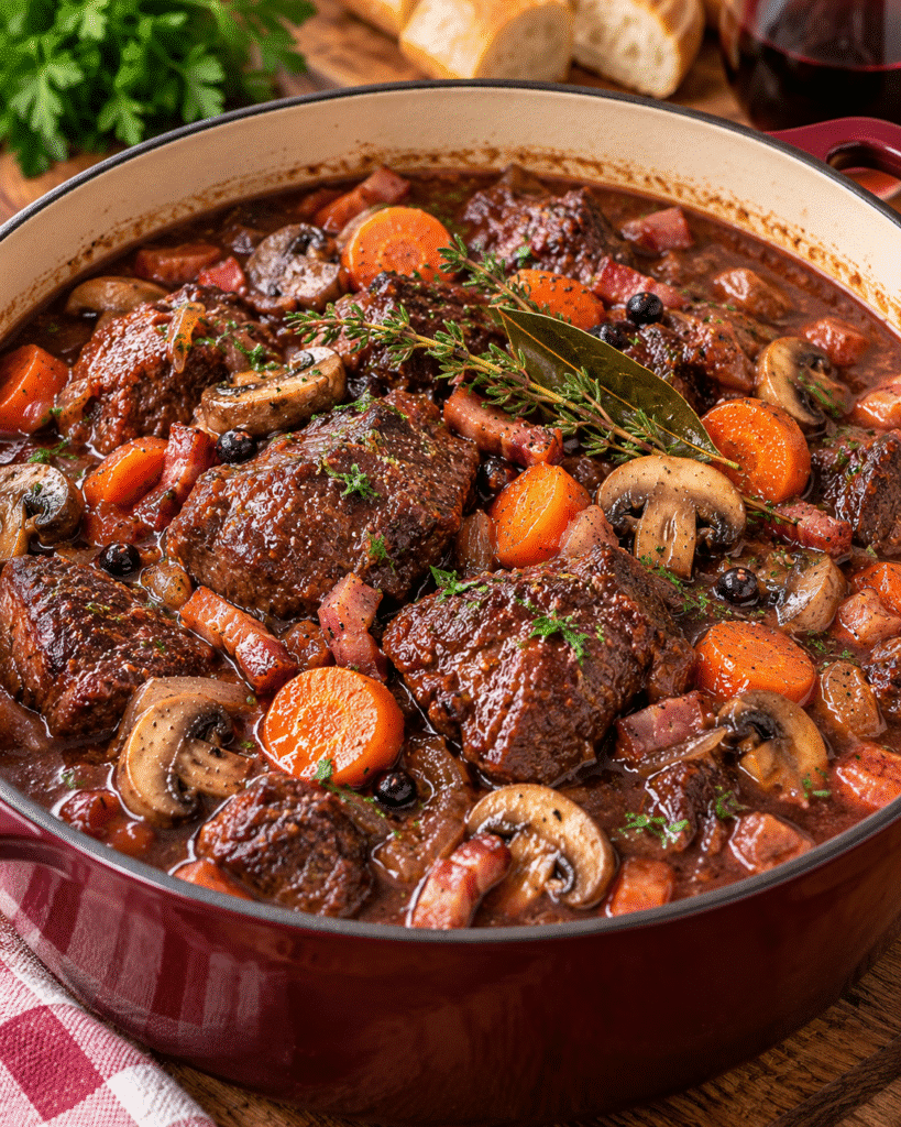 Civet de sanglier au vin rouge corsé : une recette généreuse et fondante