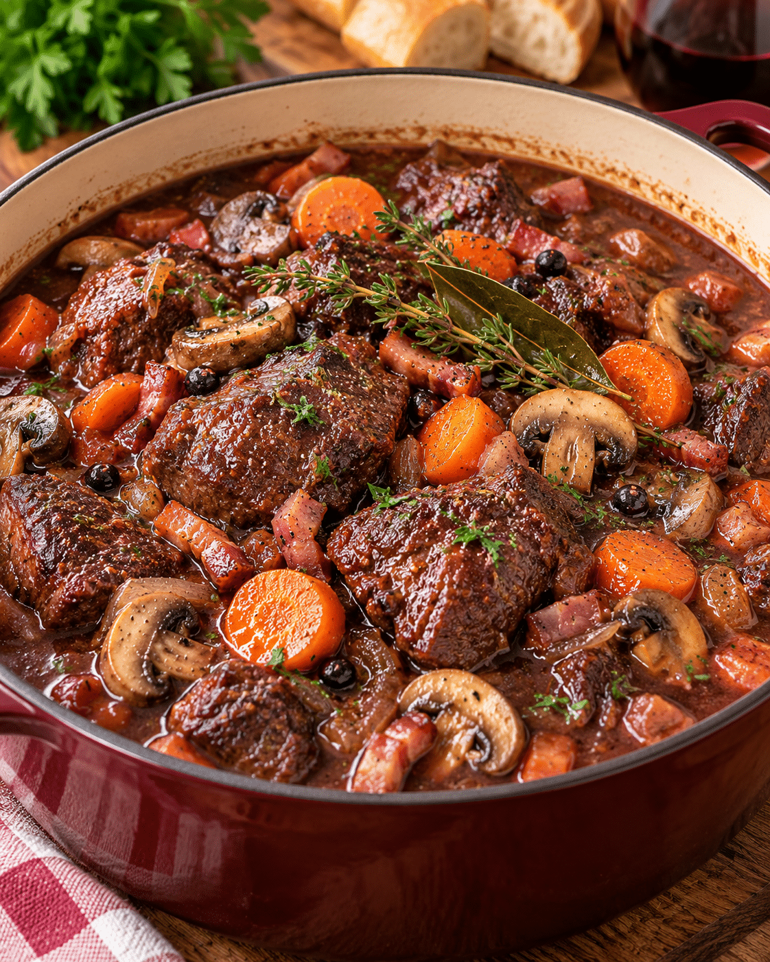Civet de sanglier au vin rouge corsé : une recette généreuse et fondante