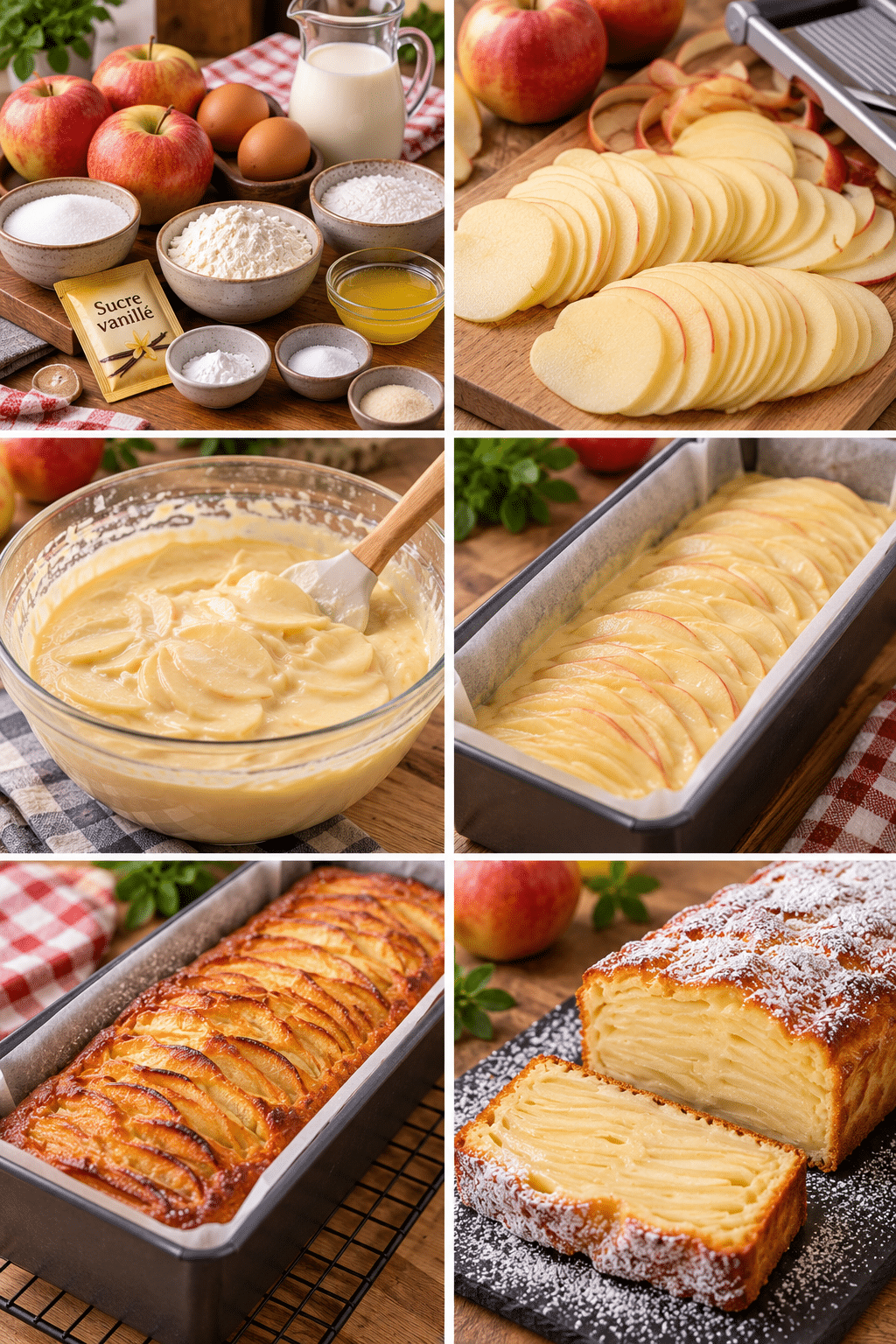 Guide de Préparation : Tarte aux pommes « Invisible » : fondante, légère et pleine de fines couches de pommes