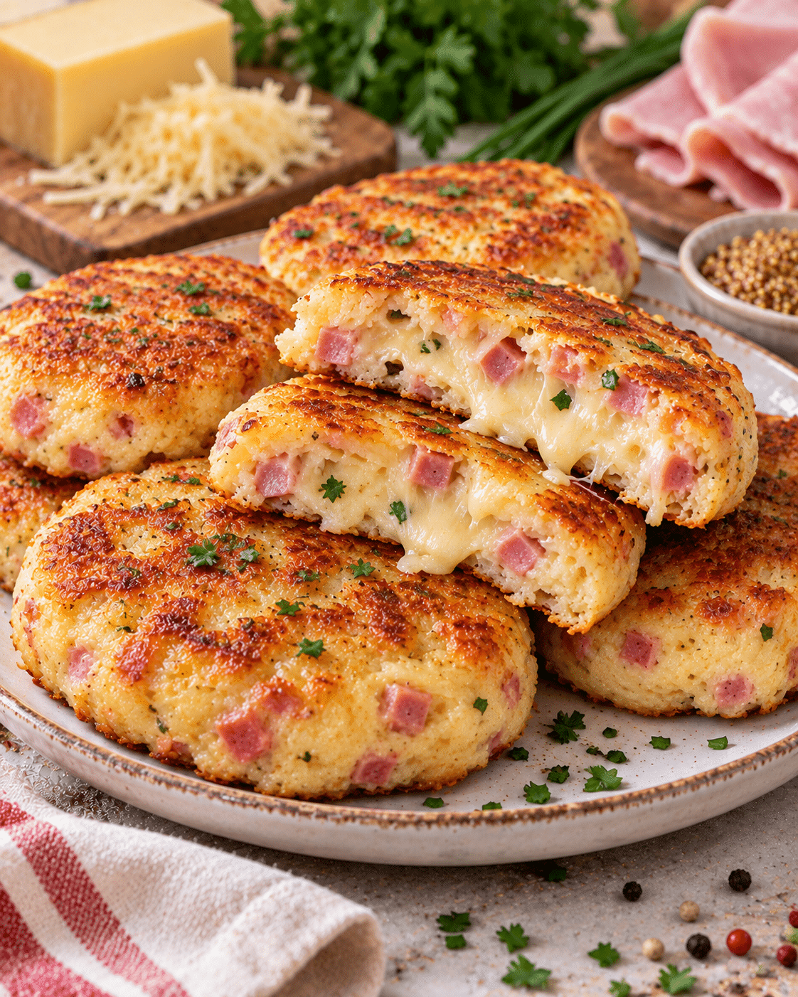 Galettes moelleuses jambon fromage : faciles, gourmandes et ultra fondantes