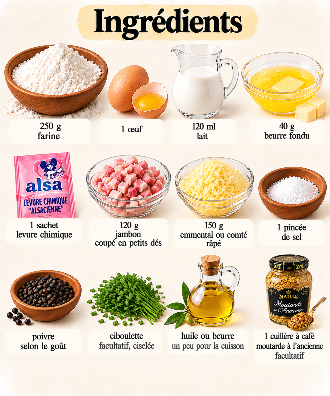 Guide de Préparation : Galettes moelleuses jambon fromage : faciles, gourmandes et ultra fondantes