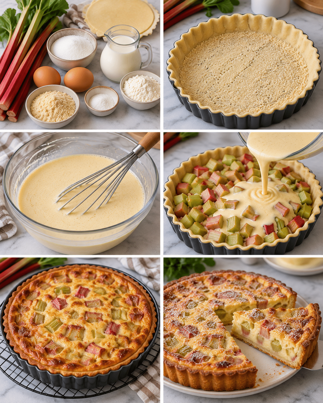 Le Guide de Préparation : Tarte à la Rhubarbe : une recette fondante, crémeuse et facile Le Guide de Préparation : Tarte à la Rhubarbe : une recette fondante, crémeuse et facile