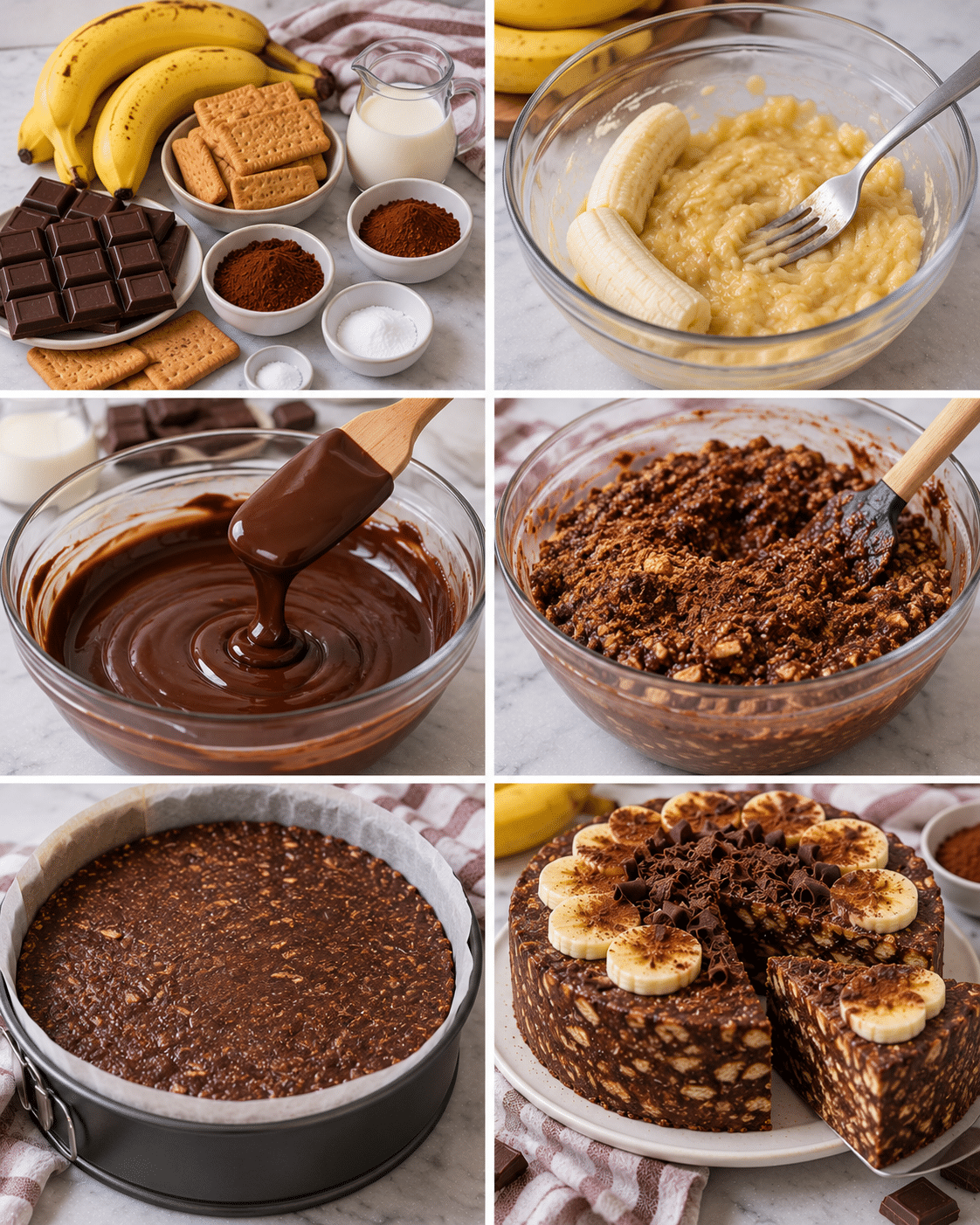 Le Guide de Préparation : Gâteau Chocolat-Banane Sans Cuisson : une recette fondante et ultra gourmande Le Guide de Préparation : Gâteau Chocolat-Banane Sans Cuisson : une recette fondante et ultra gourmande