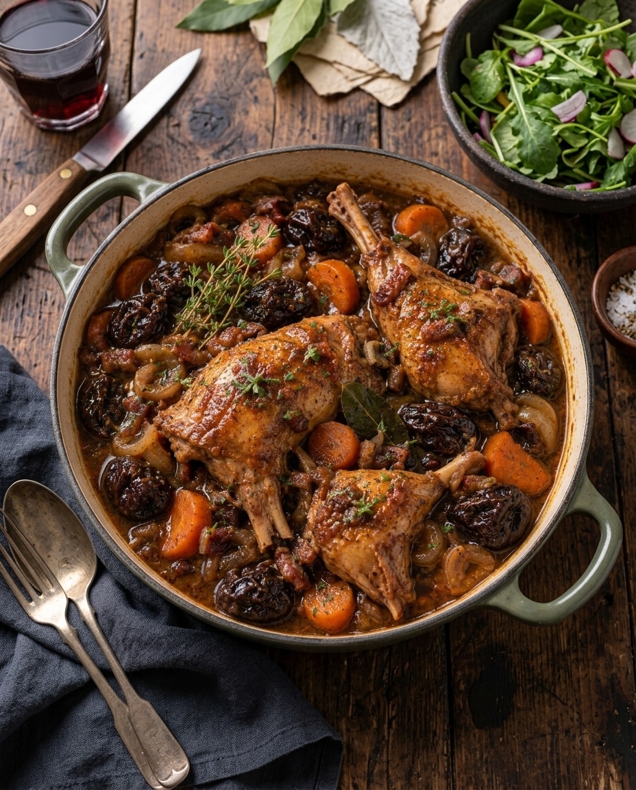 Lapin aux Pruneaux à la Bière Brune