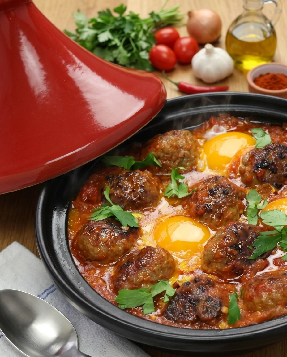 Tajine de Kefta aux Œufs Pochés : un plat marocain généreux et parfumé