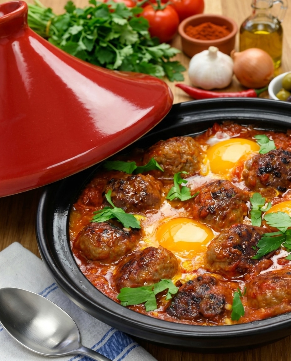 Tajine de Kefta aux Œufs Pochés : un plat marocain généreux et parfumé
