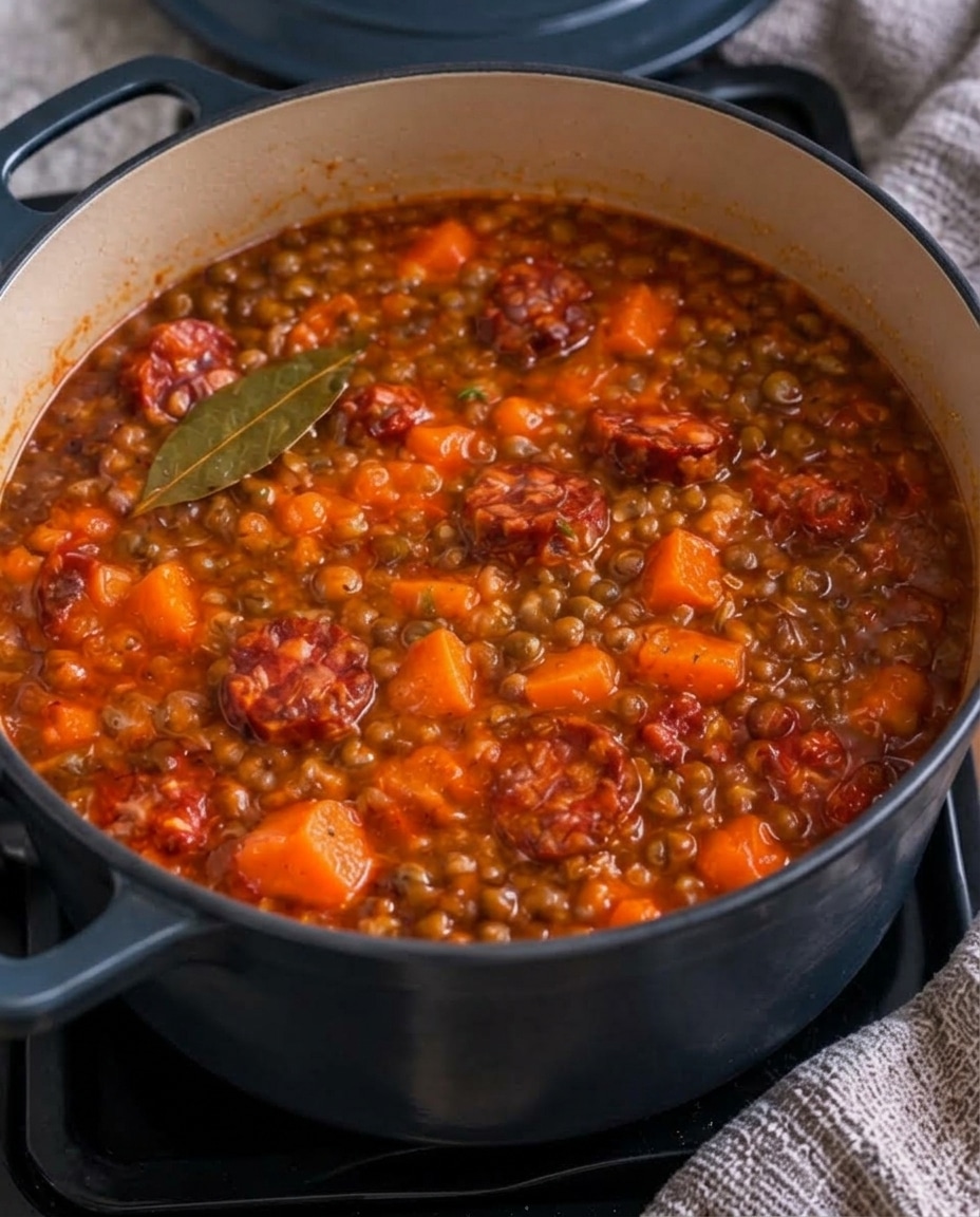 Lentilles à l’Espagnole au Chorizo : Un Plat Mijoté Généreux