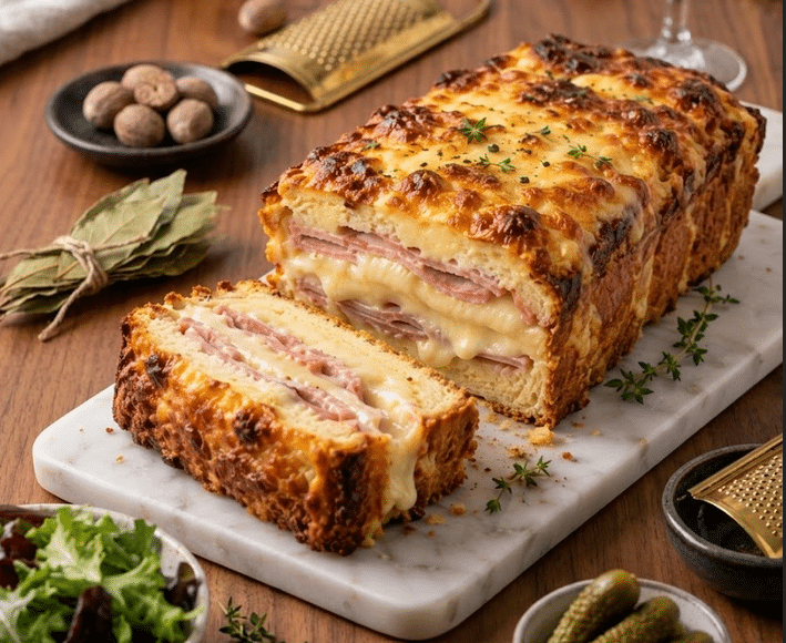 Croque-Cake au Jambon et à la Raclette