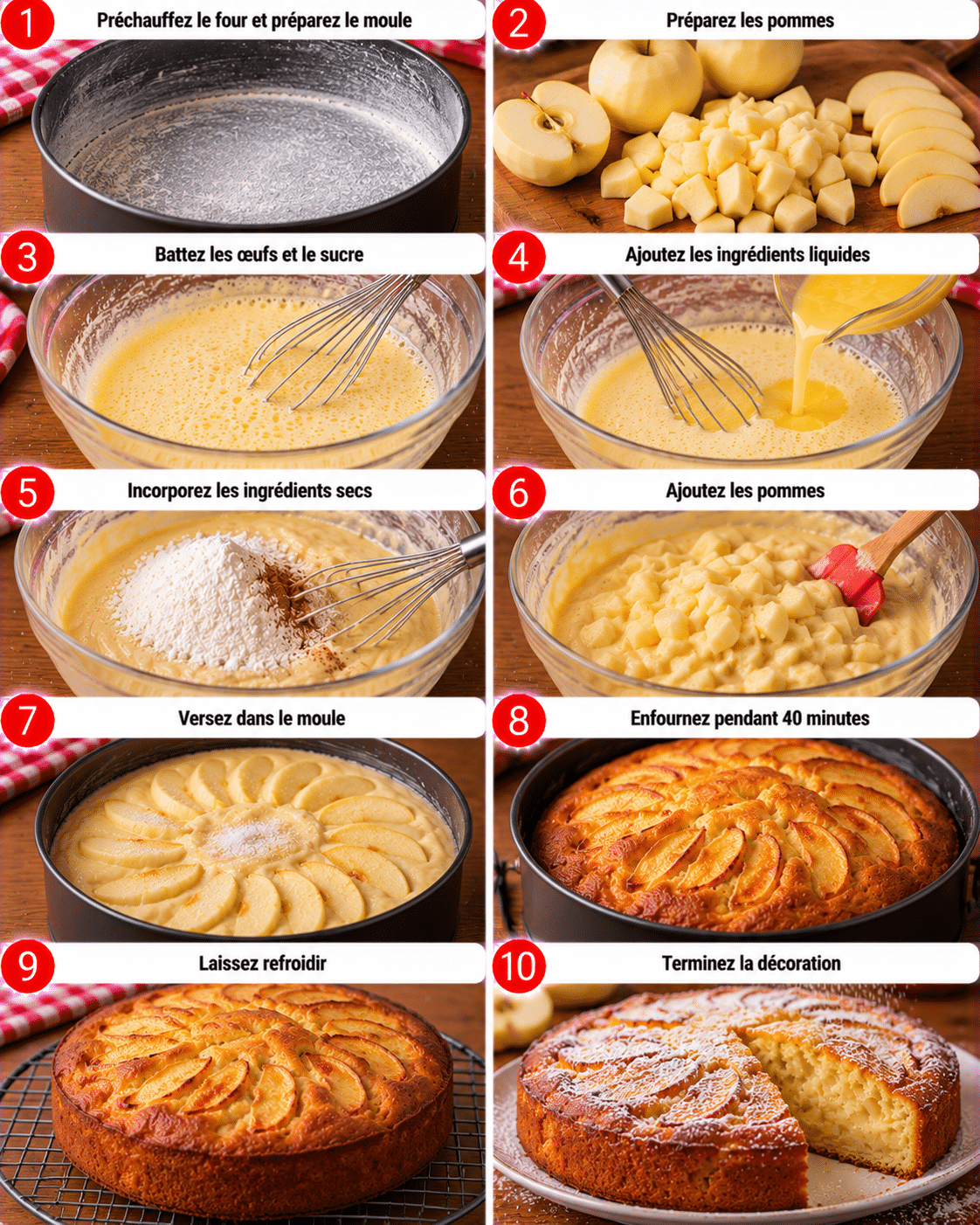 Guide de Préparation : Gâteau aux Pommes à l’Ancienne — Moelleux et Fondant Guide de Préparation : Gâteau aux Pommes à l’Ancienne — Moelleux et Fondant