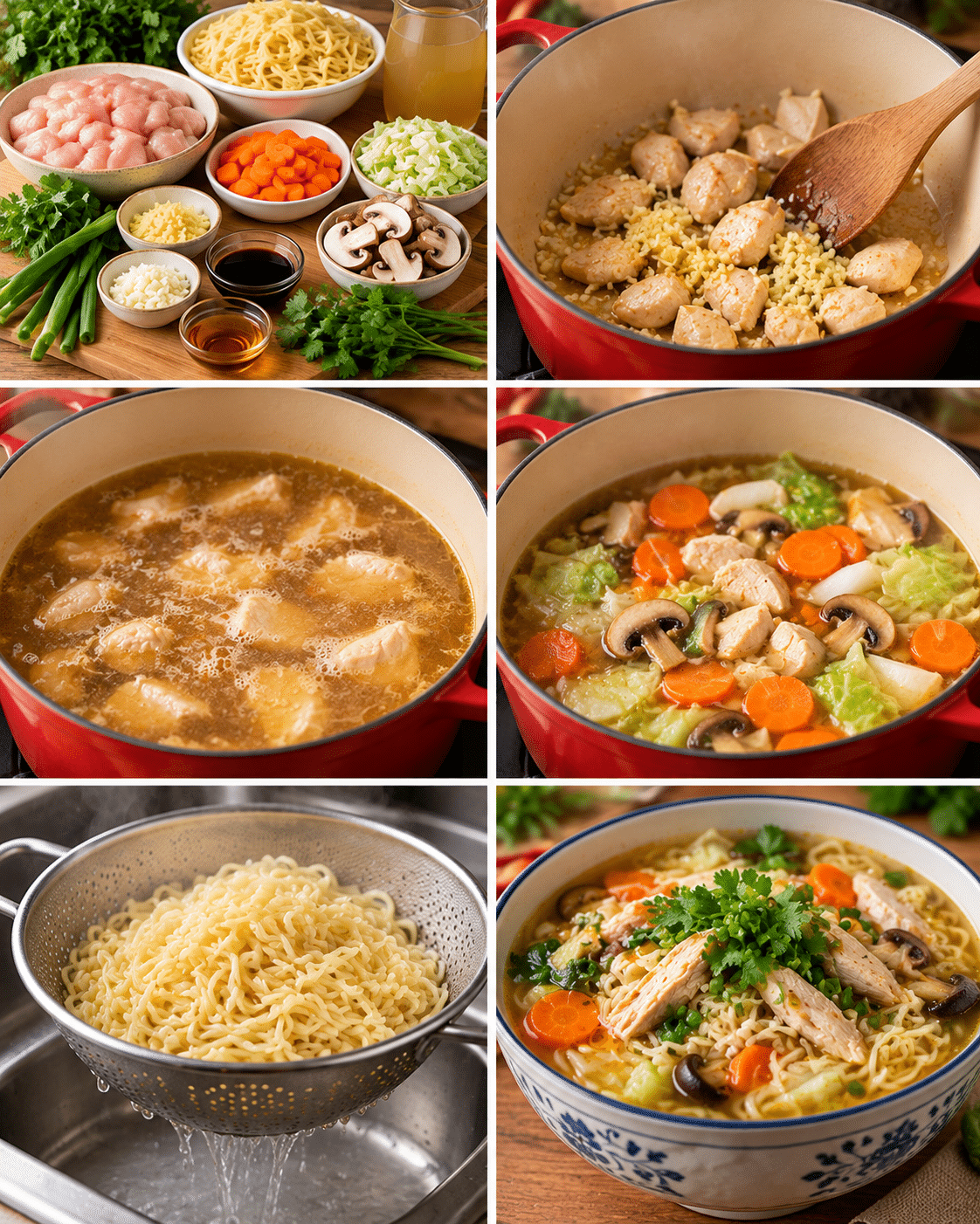 Guide de Préparation : La réconfortante soupe chinoise aux nouilles et poulet : le bol qui réchauffe