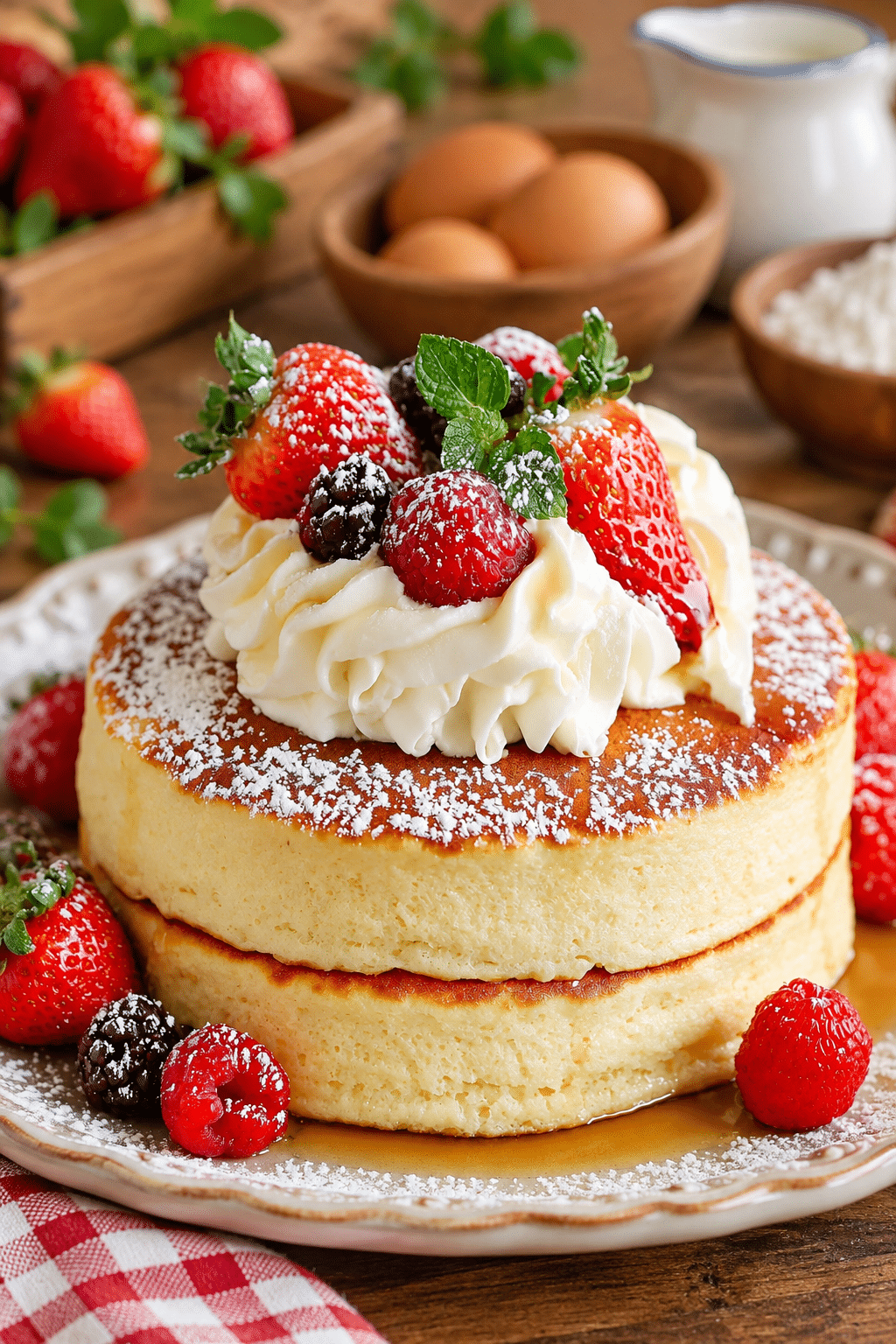 Pancakes japonais soufflés ultra moelleux : la recette haute et légère qui impressionne