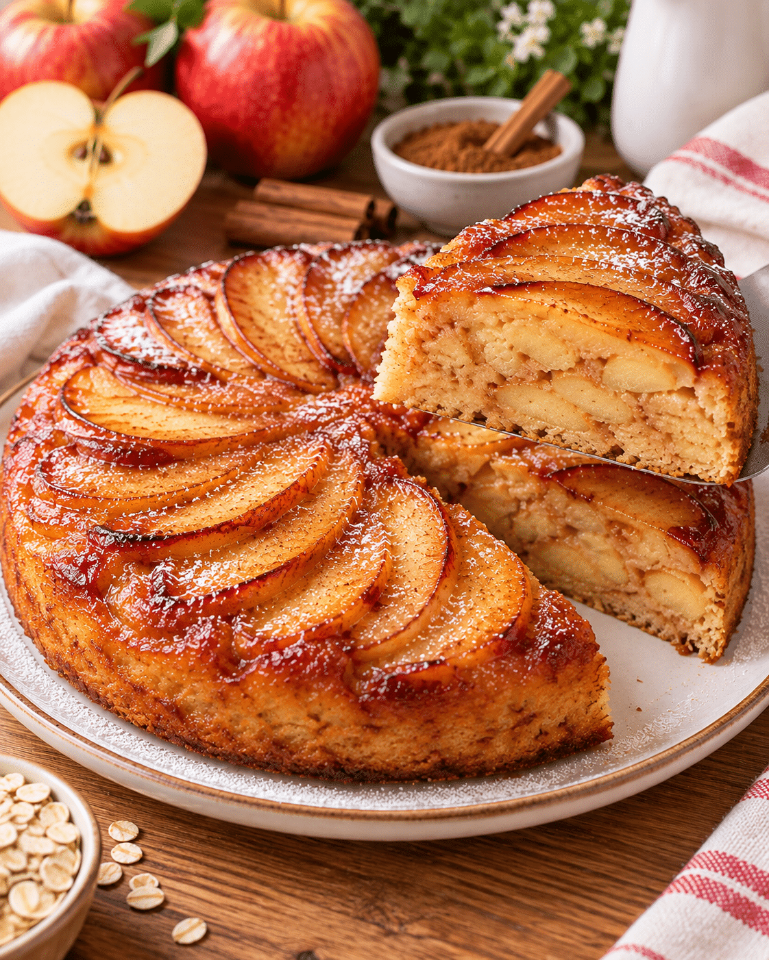 Tarta de manzana en sartén: tierna, aromática y naturalmente dulce, sin horno ni azúcar añadido