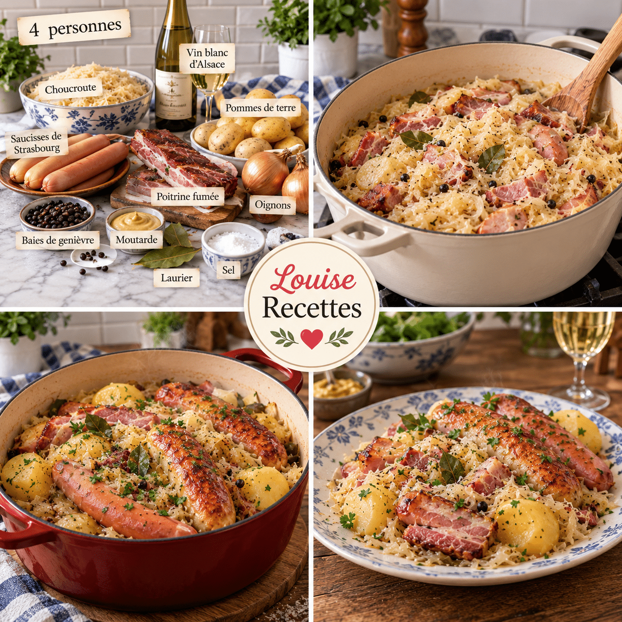Choucroute garnie à l’alsacienne en cocotte