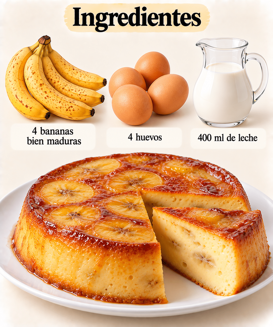 La Liste des Ingrédients : Postre de banana con 4 ingredientes: fácil, cremoso y delicioso