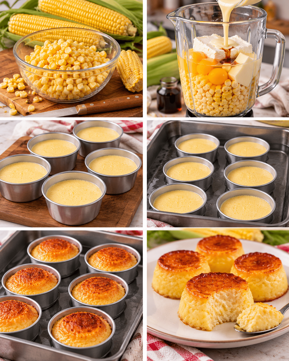 Guide de Préparation : Flanecitos de Elote con Queso Crema: Mini Flanes