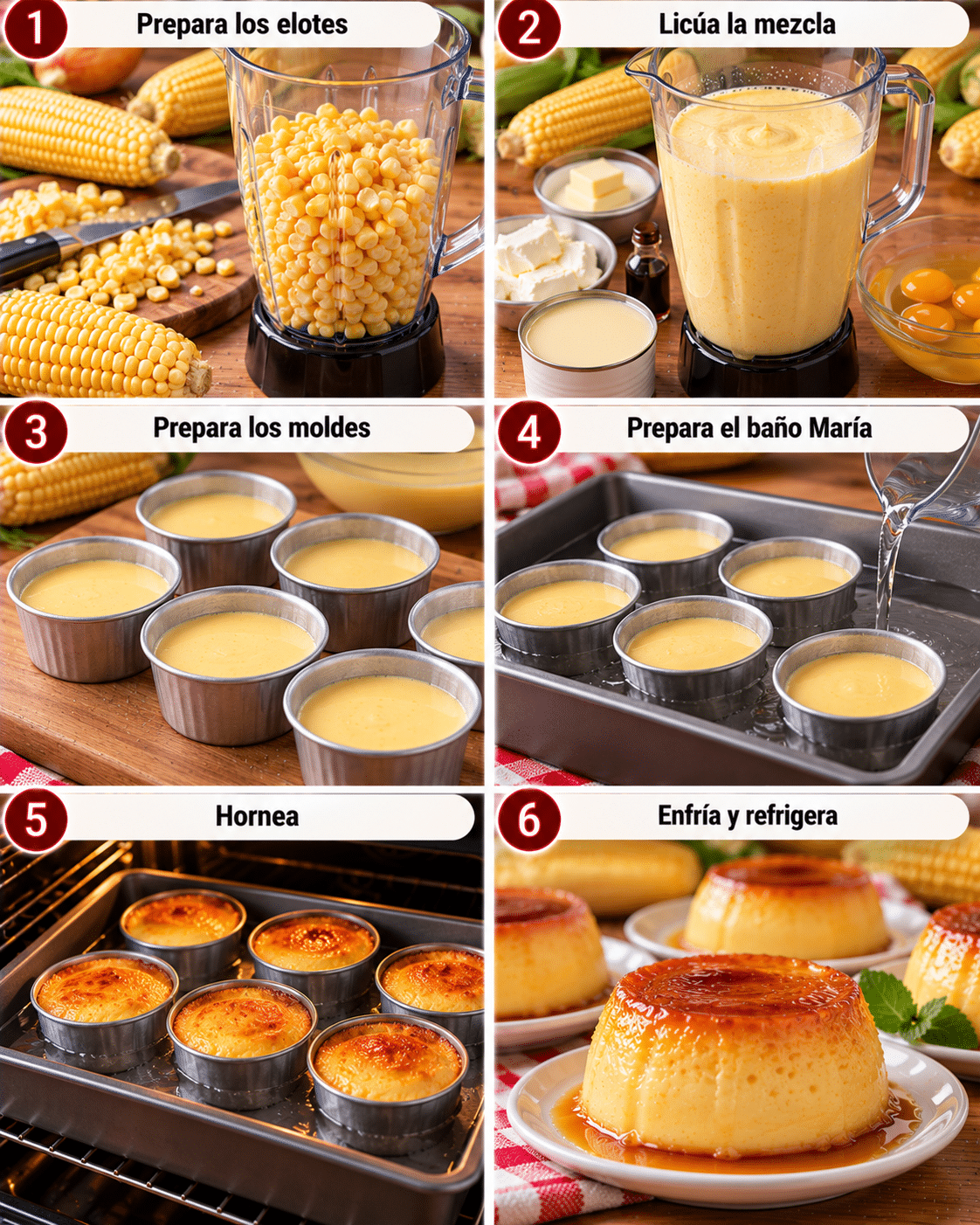 Guide de Préparation : Flanecitos de Elote con Queso Crema: Mini Flanes Cremosos y Deliciosos Guide de Préparation : Flanecitos de Elote con Queso Crema: Mini Flanes Cremosos y Deliciosos