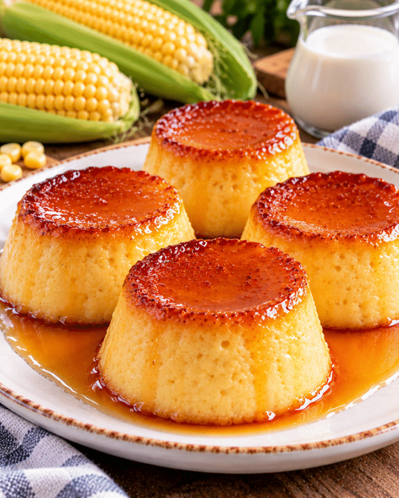 Flanecitos de Elote con Queso Crema: Mini Flanes Cremosos y Deliciosos