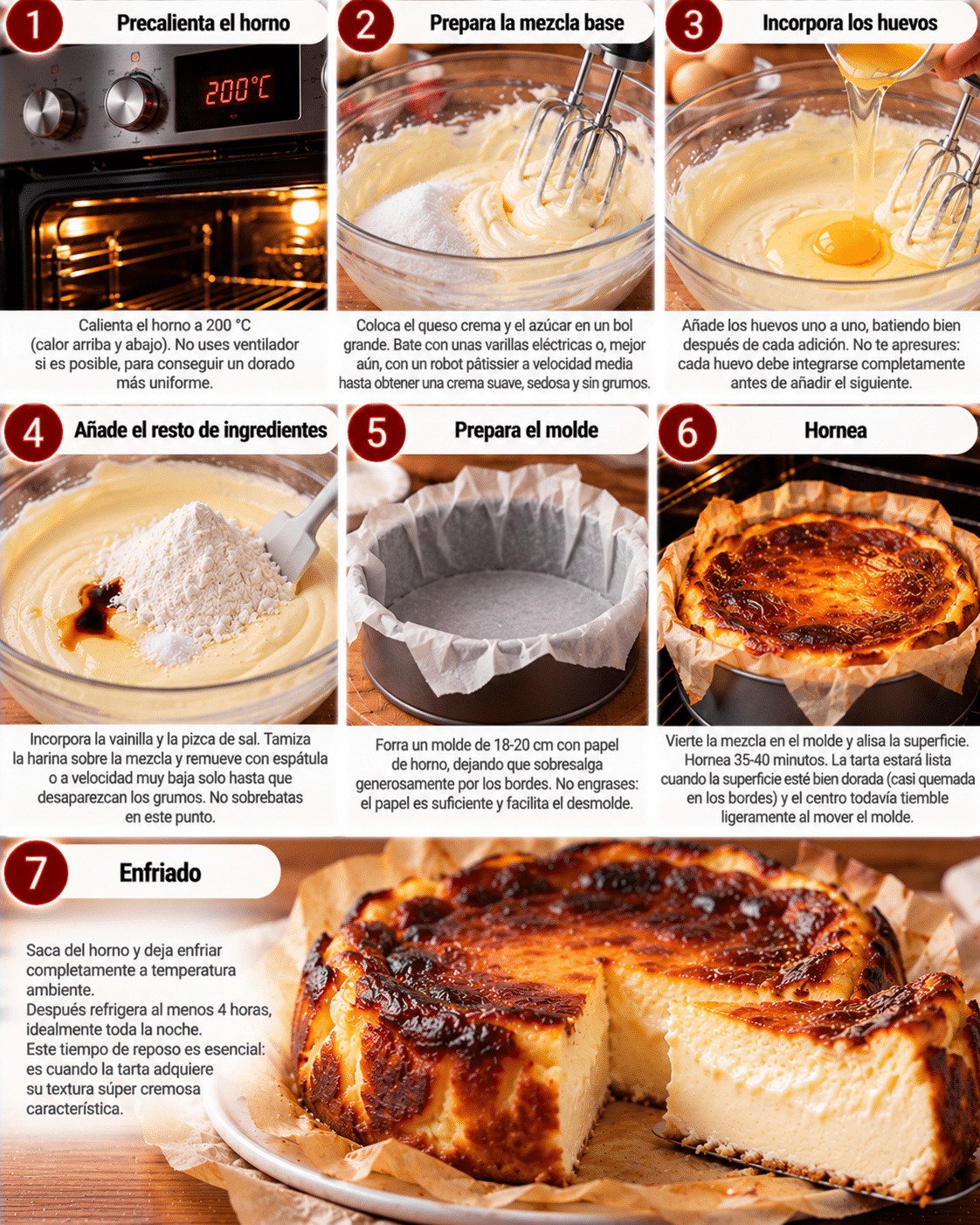 La Liste des Ingrédients : Tarta de Queso Vasca Súper Cremosa: la receta que enamora a la primera cucharada