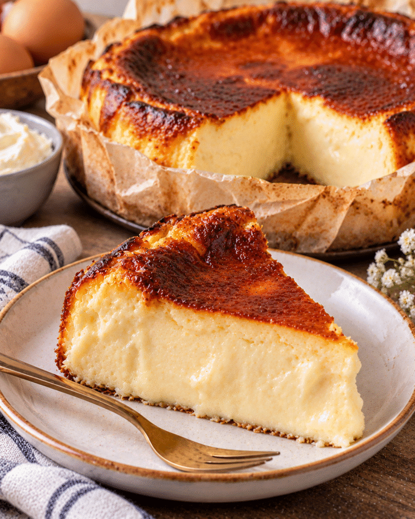 Tarta de Queso Vasca Súper Cremosa