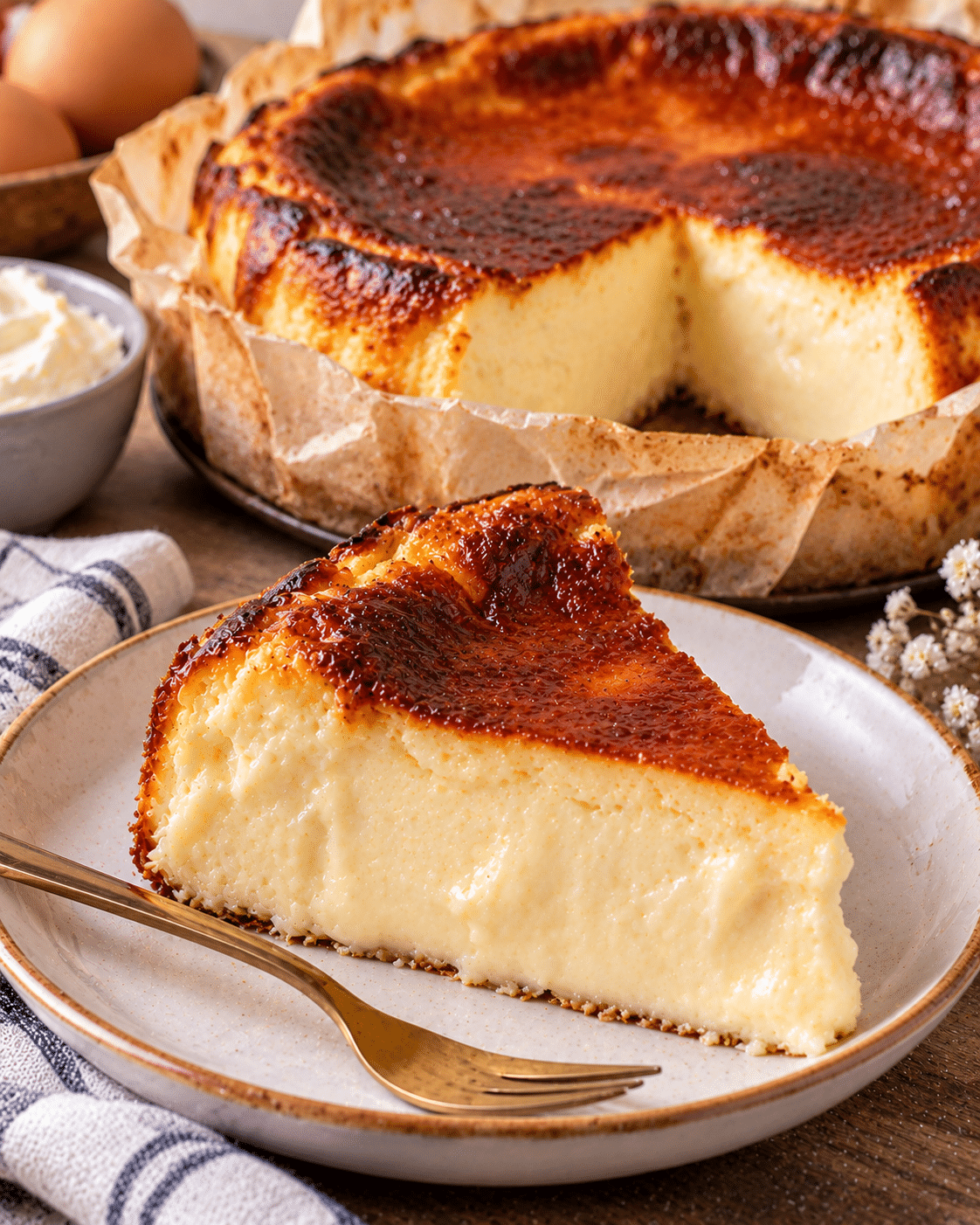 Tarta de Queso Vasca Súper Cremosa