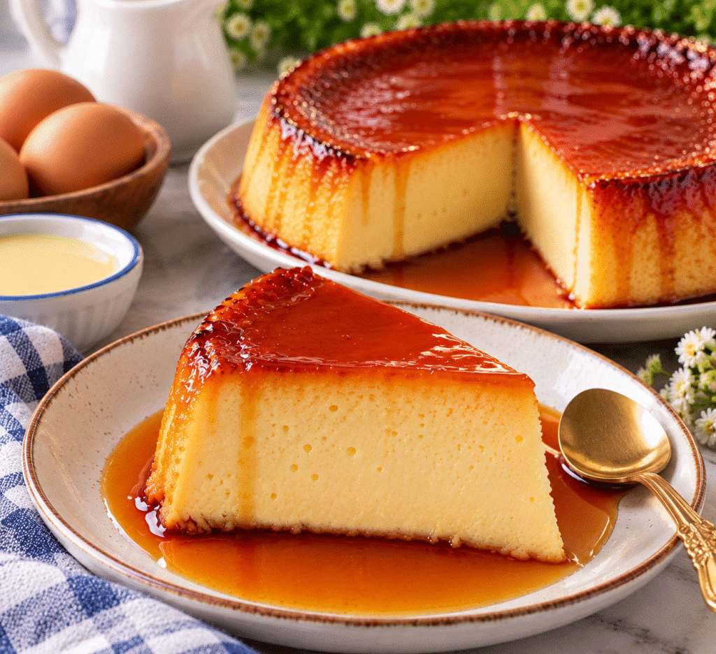 Flan rápido de 3 ingredientes sin horno en Airfryer