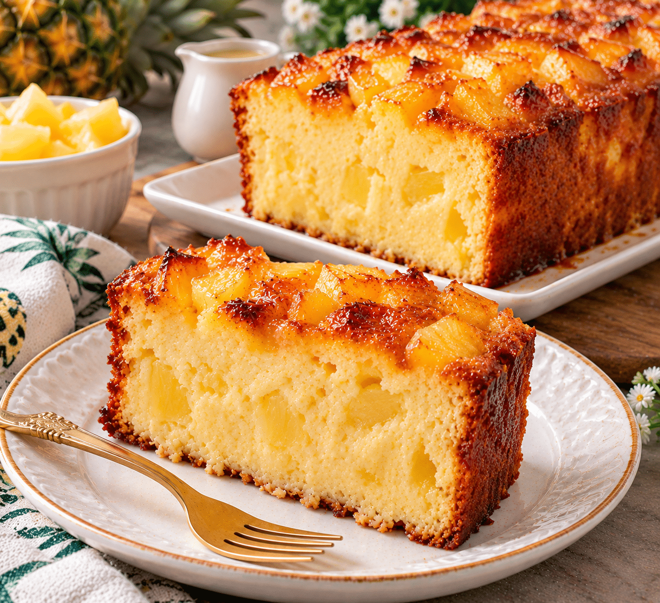 Panqué de Queso Crema con Toque de Piña