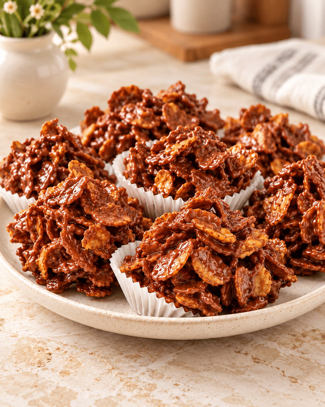 Roses des sables de Noël au chocolat