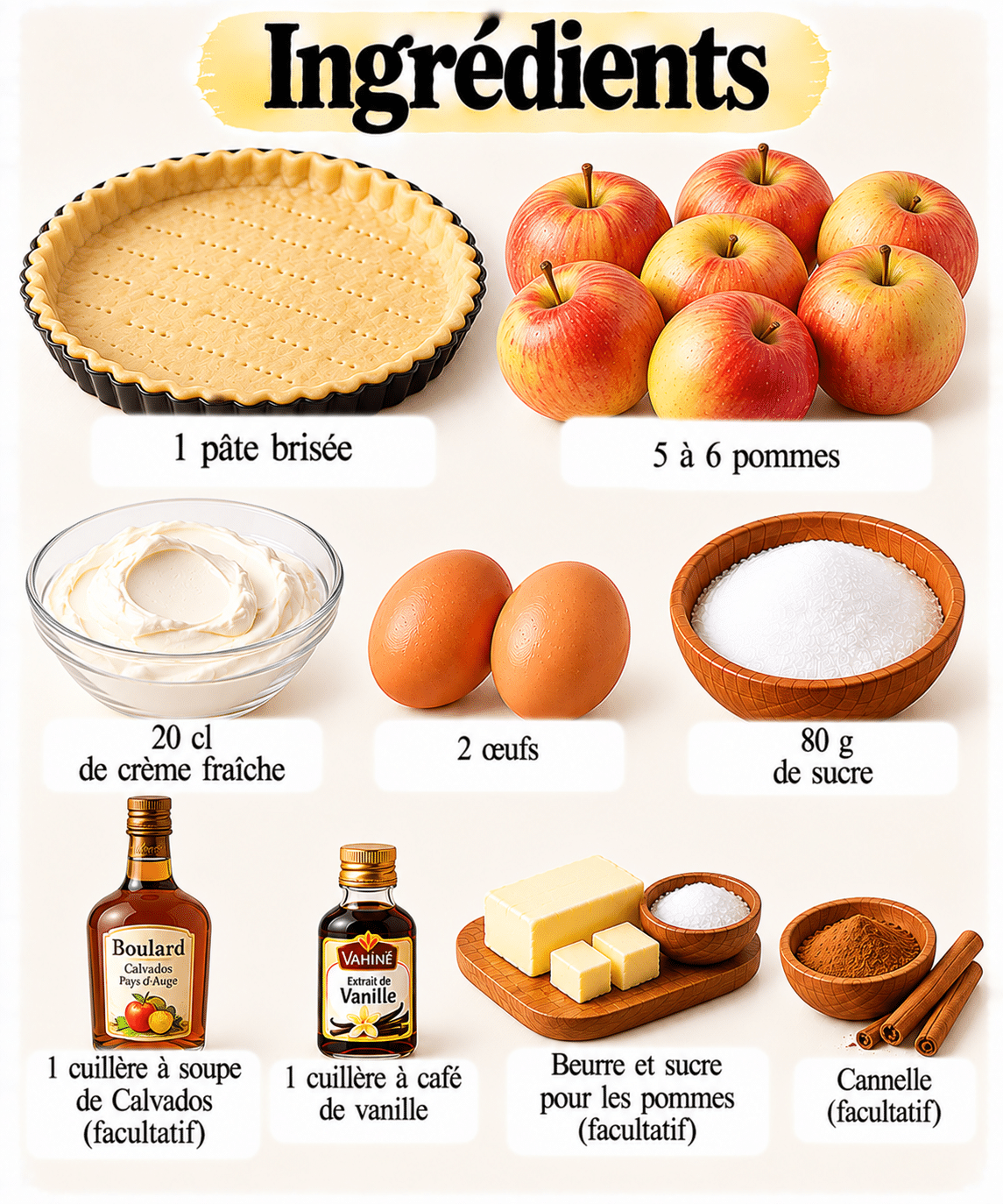 La Liste des Ingrédients : Tarte normande aux pommes : la recette traditionnelle qui sent la Normandie