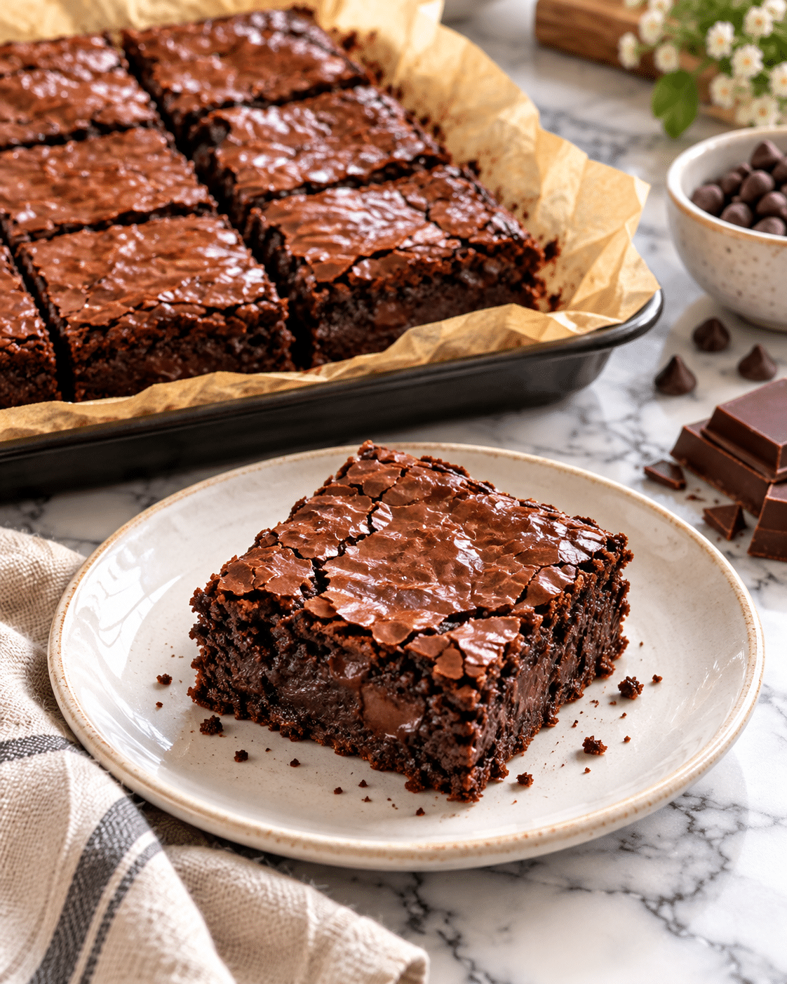 La Liste des Ingrédients : Brownies au Nutella ultra fondants et irrésistibles : le gâteau
