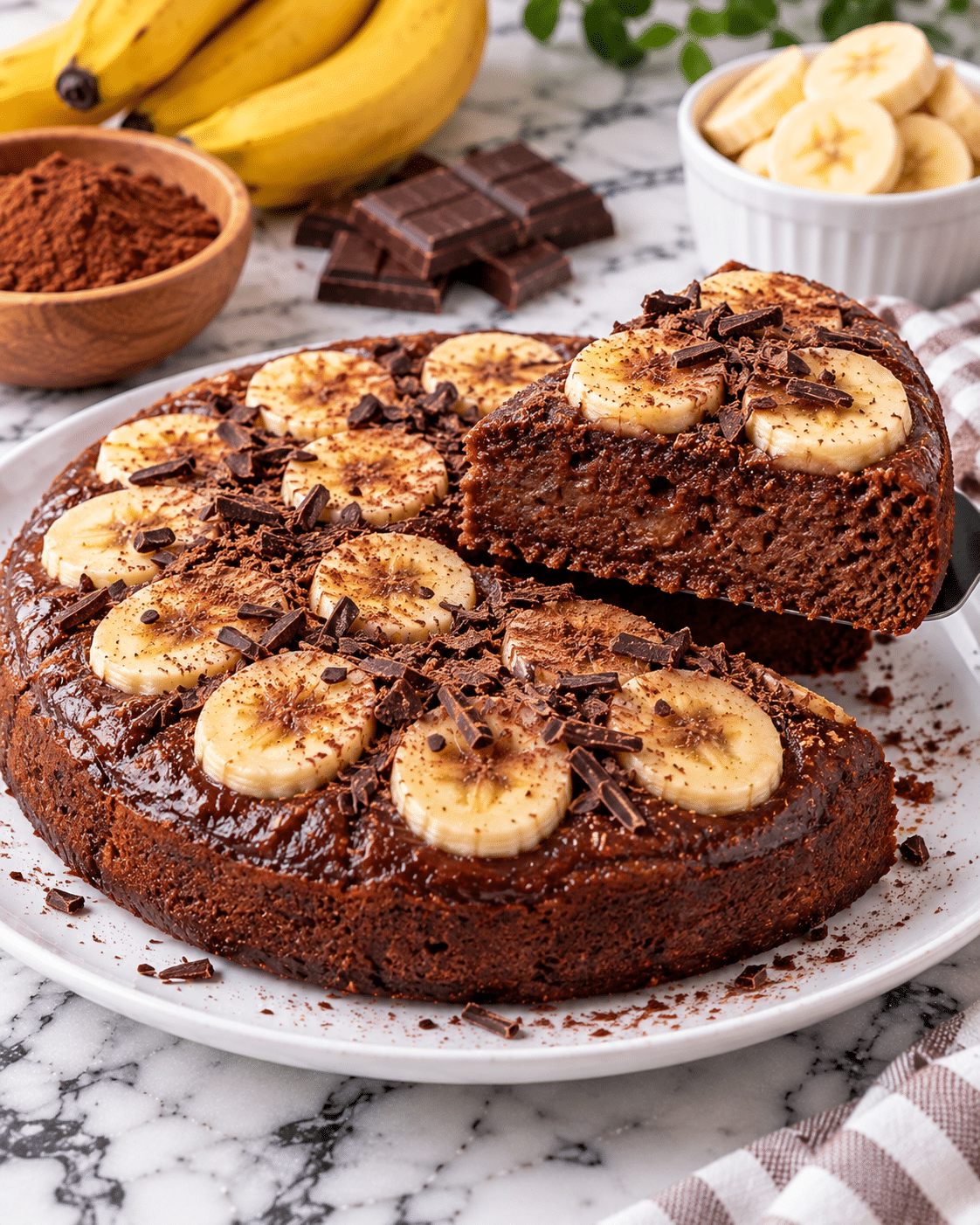 Pastel de chocolate y plátano en sartén: sin horno, sin harina y solo 3 ingredientes