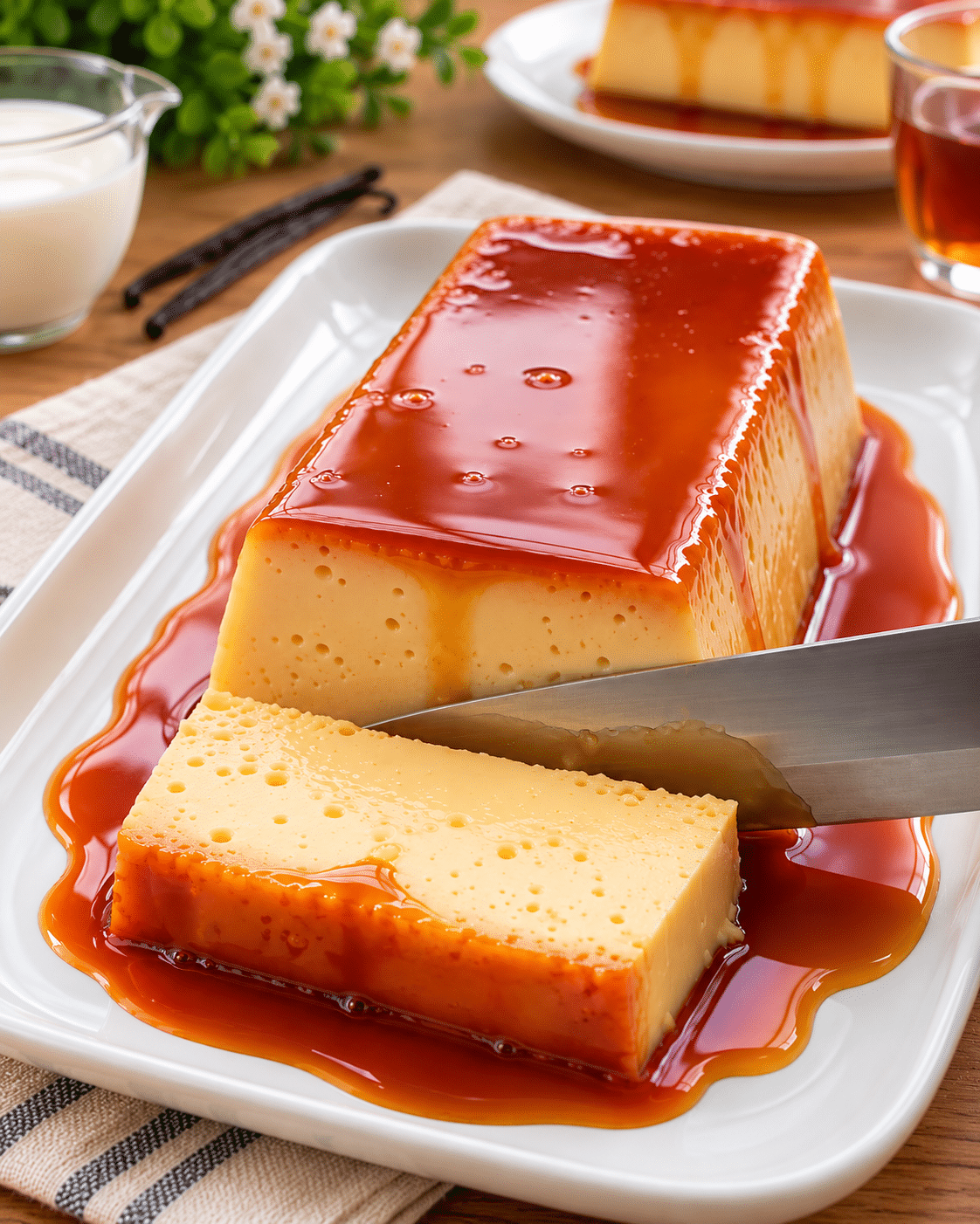 Flan de yogur sin horno y sin huevos