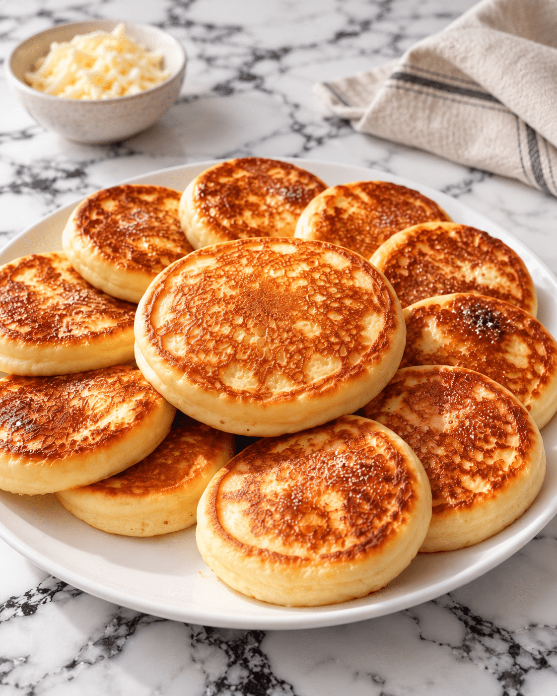 Panquecitos de queso crema en sartén