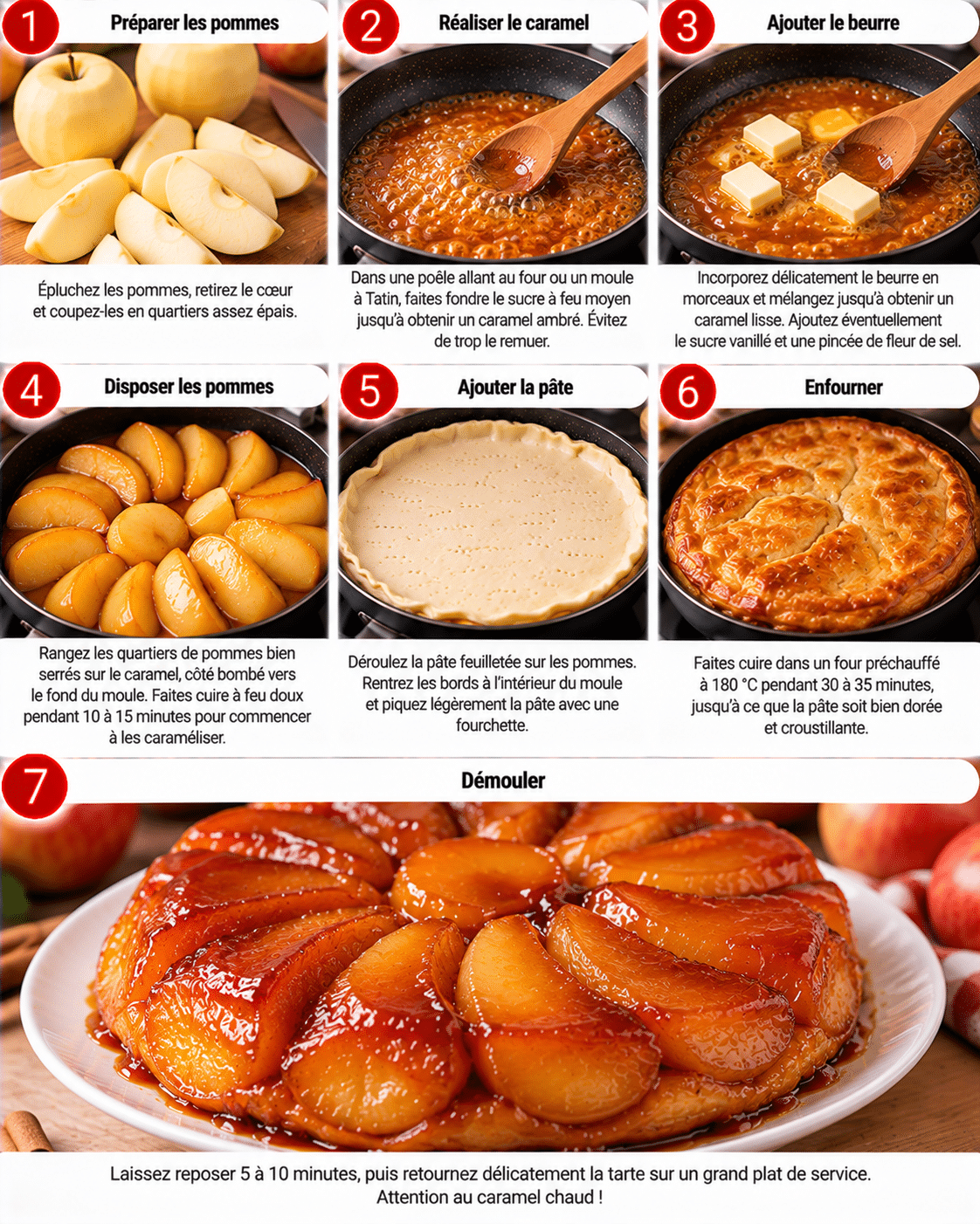 Guide de Préparation : Tarte Tatin traditionnelle aux pommes caramélisées : la recette renversée qui sent déjà l’automne