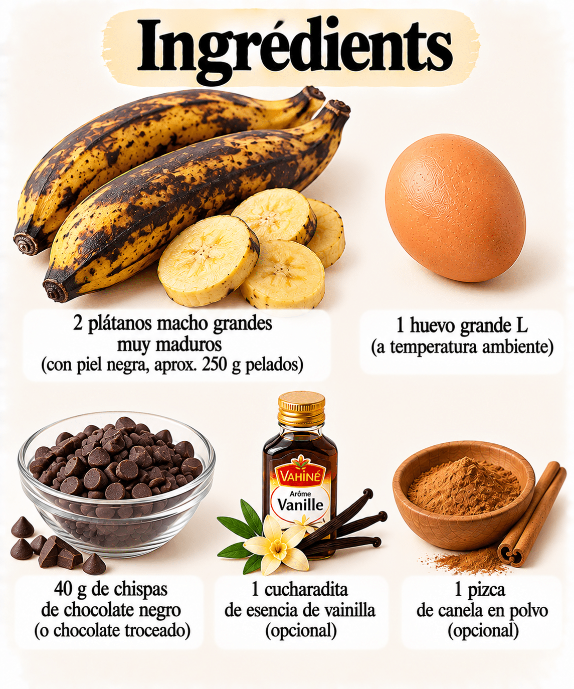 La Liste des Ingrédients : Tarta de plátano en sartén de 3 ingredientes: esponjosa, jugosa y lista en 20 minutos