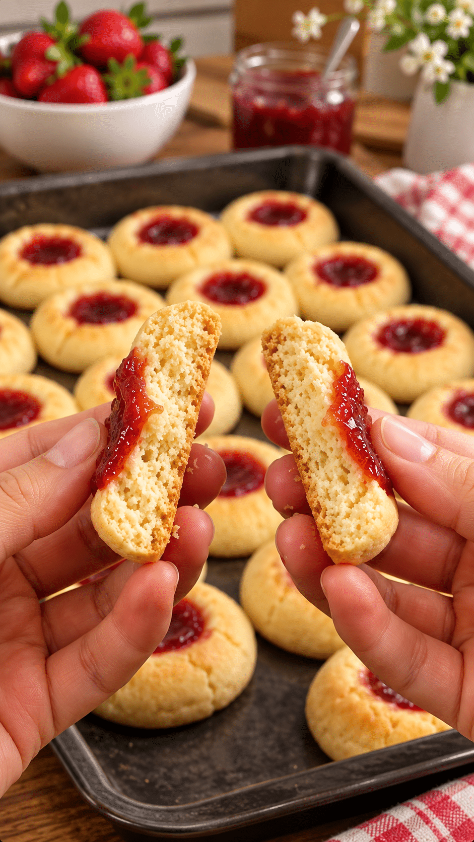 Galletas de mantequilla y mermelada: tiernas, aromáticas y con corazón de fruta