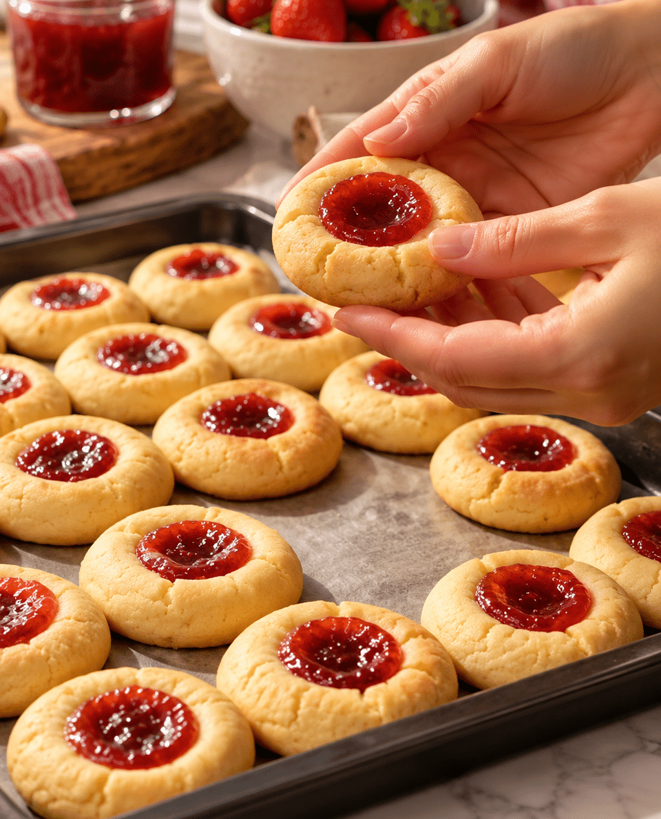 Galletas de mantequilla y mermelada