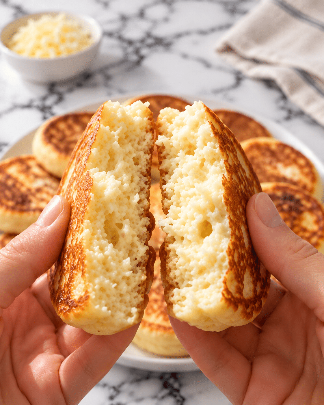 Panquecitos de queso crema en sartén: esponjosos, quesosos y listos en minutos