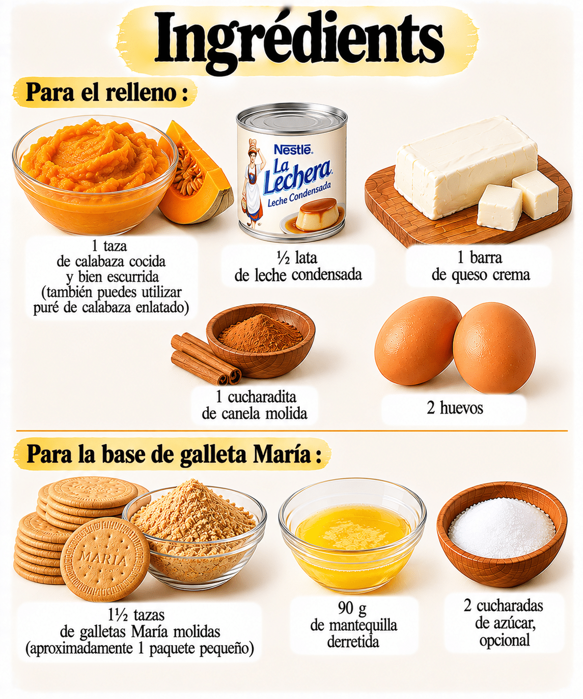 La Liste des Ingrédients : Pay cremoso de calabaza: la receta de la suegra que enamora a todos