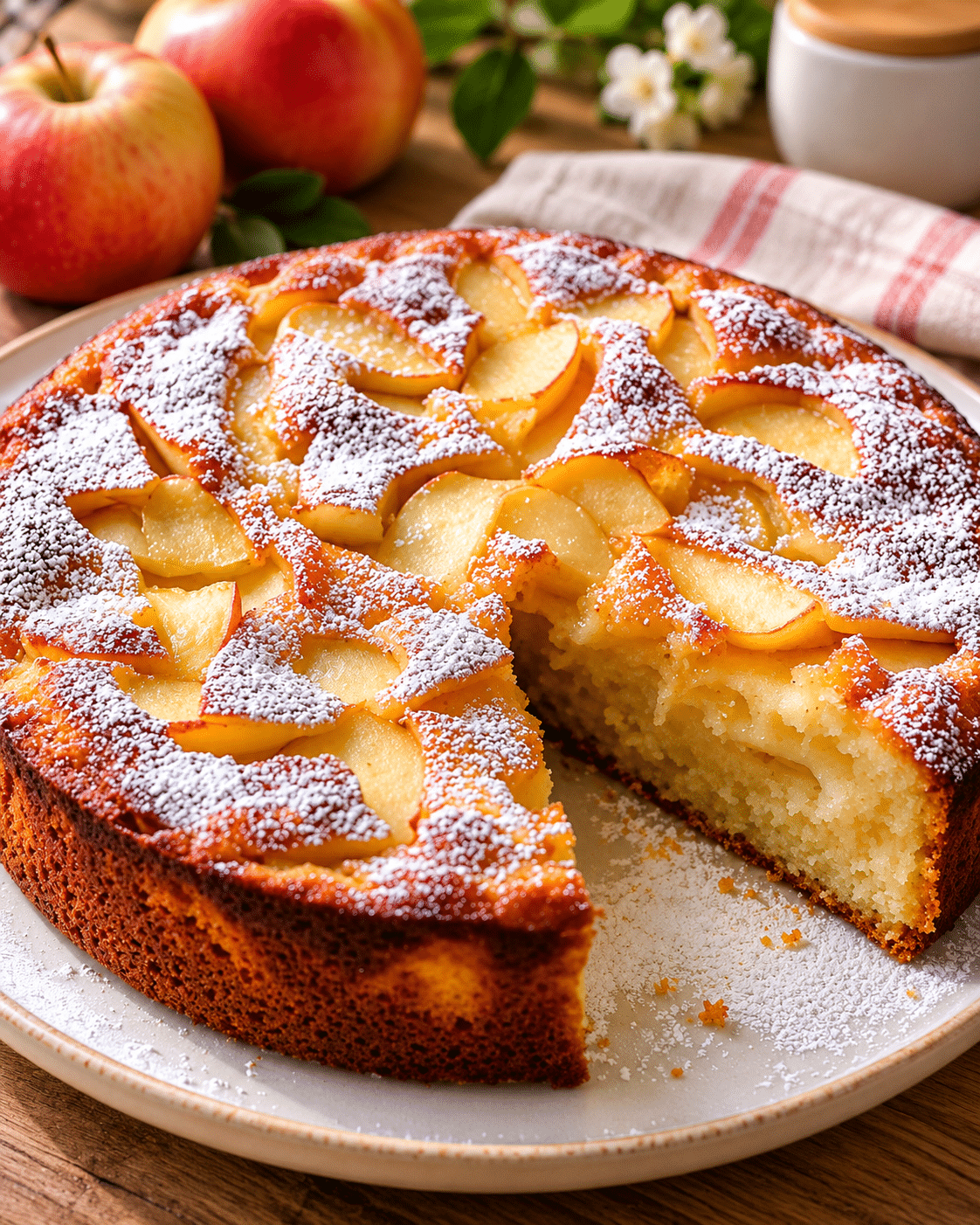 Gâteau aux pommes à l’ancienne, moelleux et fondant : la recette simple qui sent l’automne
