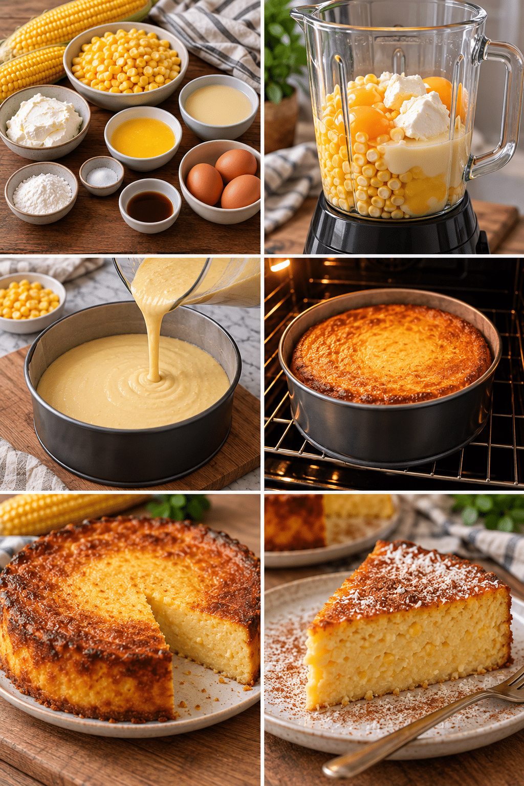 Guide de Préparation : Pay de elote con queso crema casero: cremoso, dulce y con el auténtico sabor del maíz