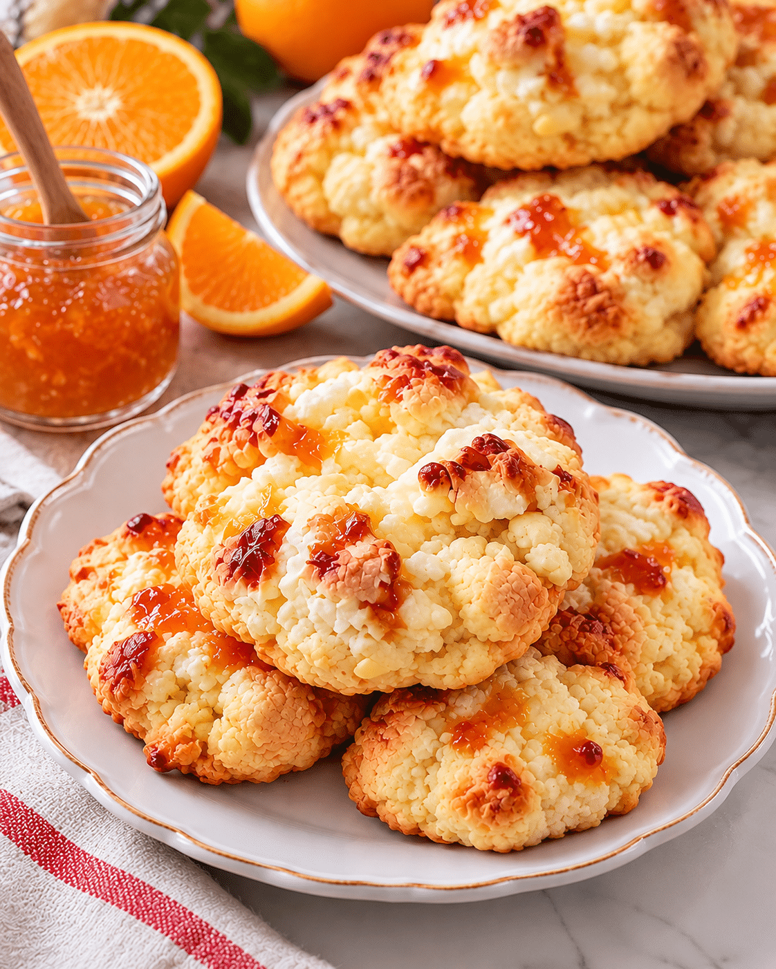 Galletas de queso crema y naranja: suaves, aromáticas y con un toque cítrico