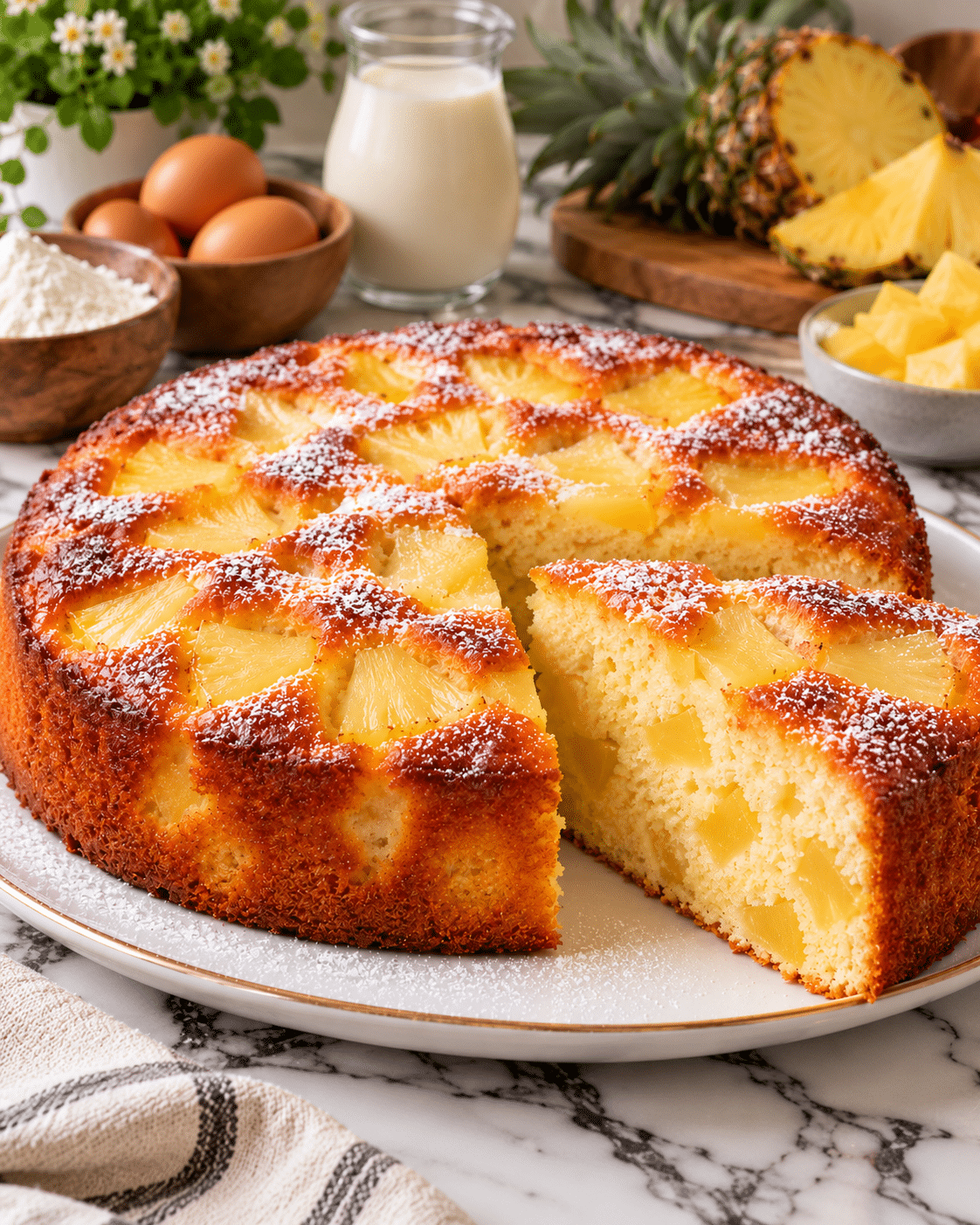Gâteau au yaourt et à l’ananas