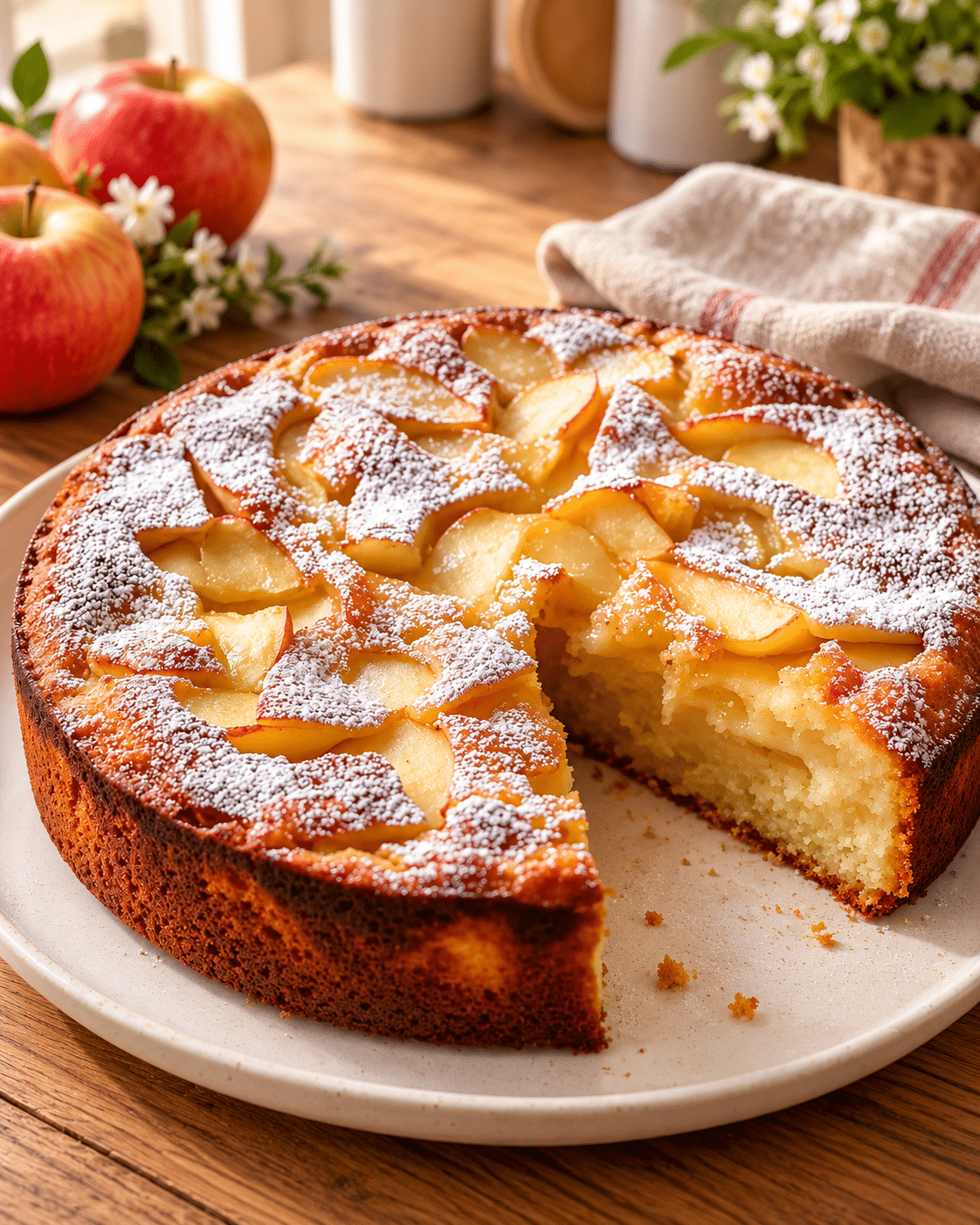 Gâteau aux pommes à l’ancienne, moelleux et fondant : la recette simple qui sent l’automne
