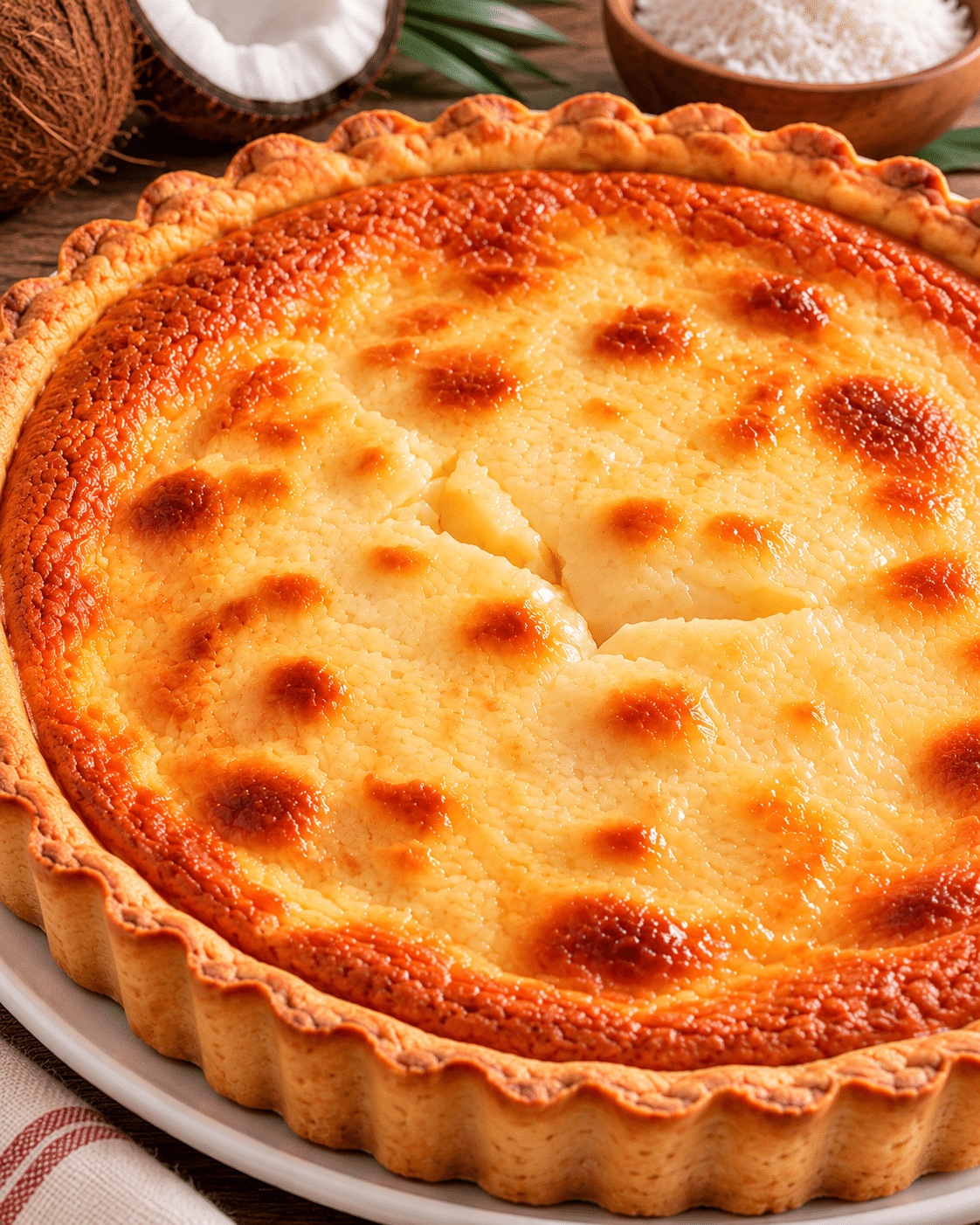 Tarte exotique à la noix de coco : la recette crémeuse qui sent les tropiques