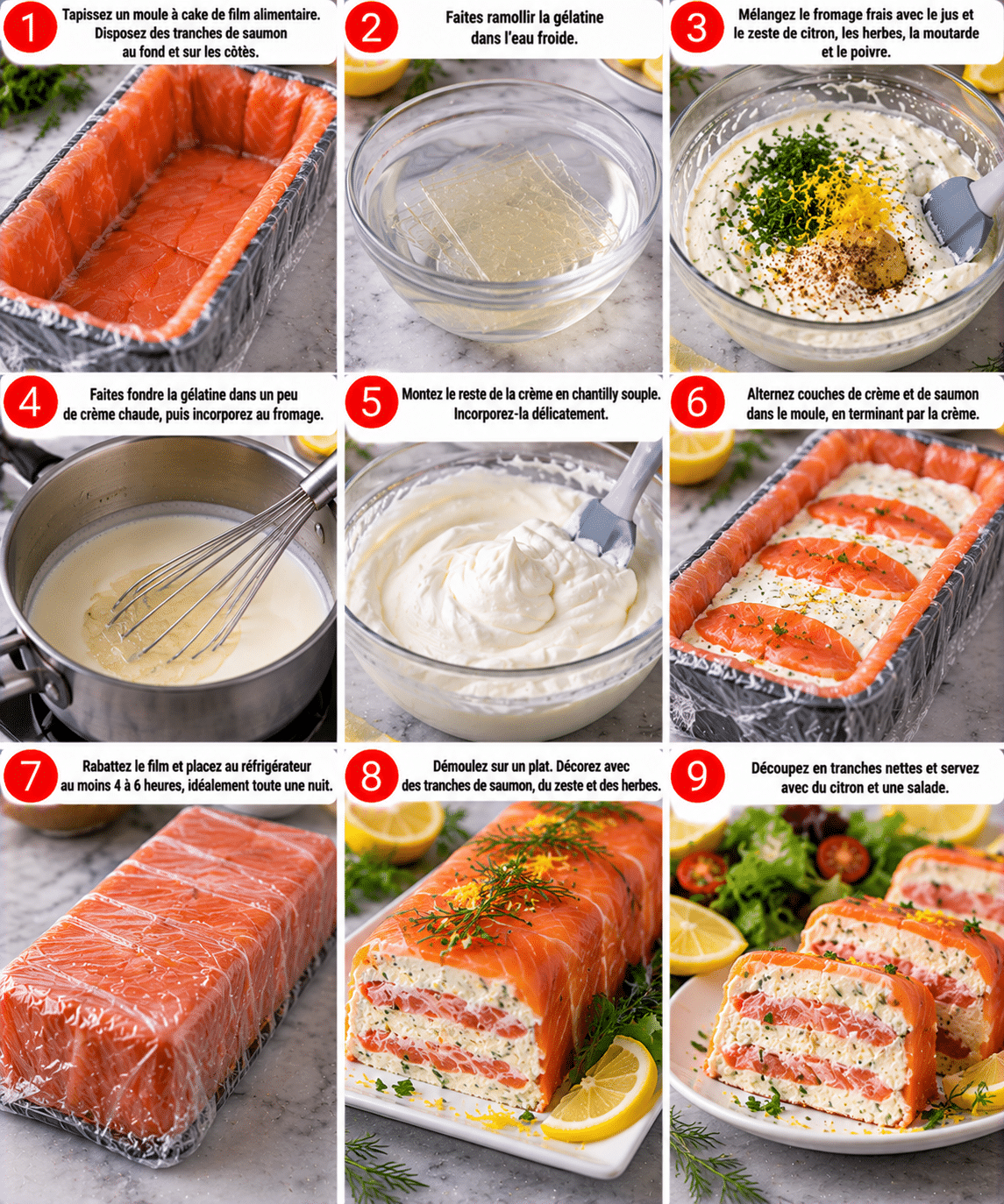 Guide de Préparation : Bûche au saumon et fromage frais : la recette froide chic et élégante