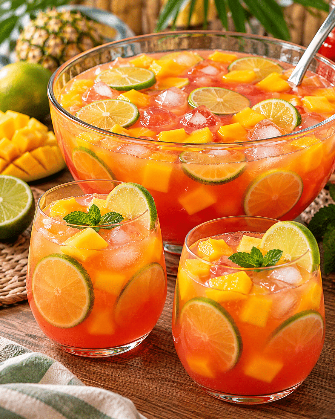 Punch exotique à la mangue et au rhum